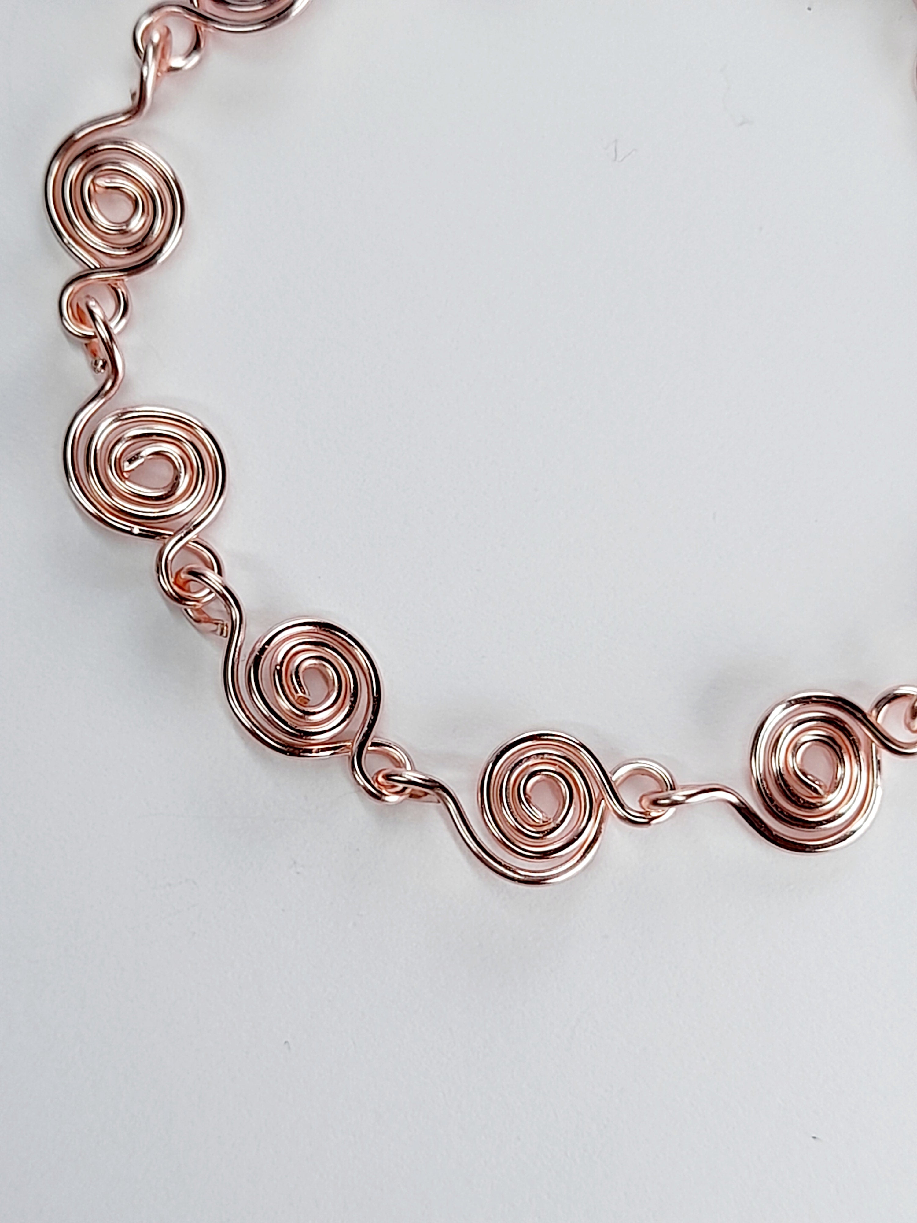 Dainty Super Swirly Rose Gold Spiral Bracelet