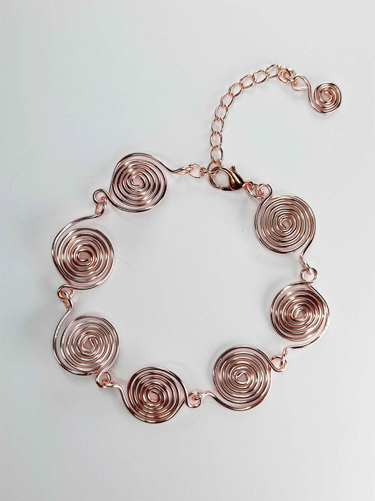 Super Swirly Rose Gold Spiral Bracelet