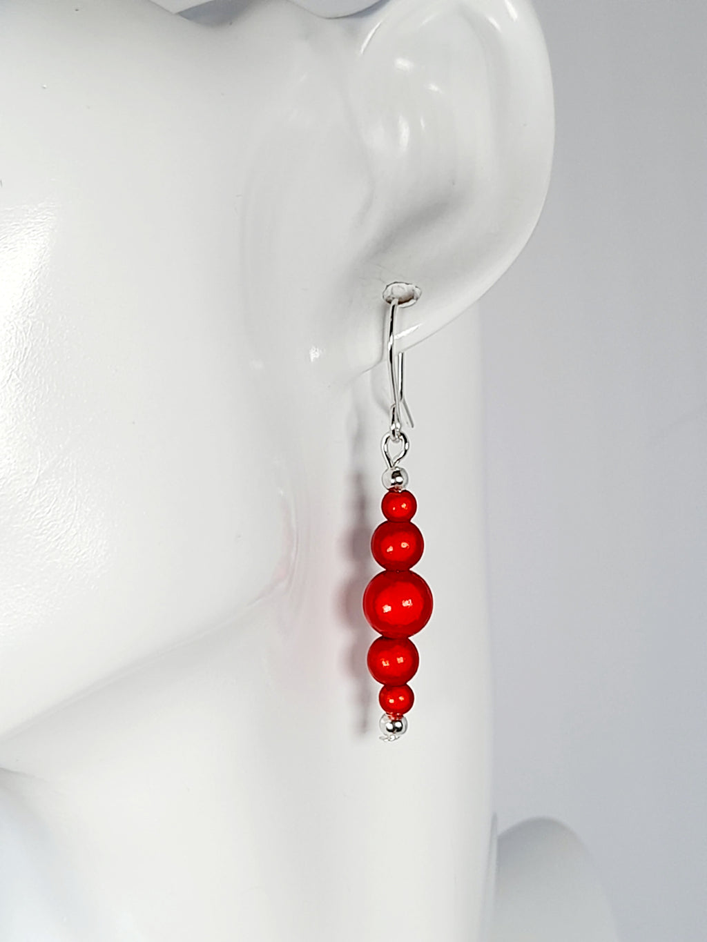 Red Miracle Bead Earrings