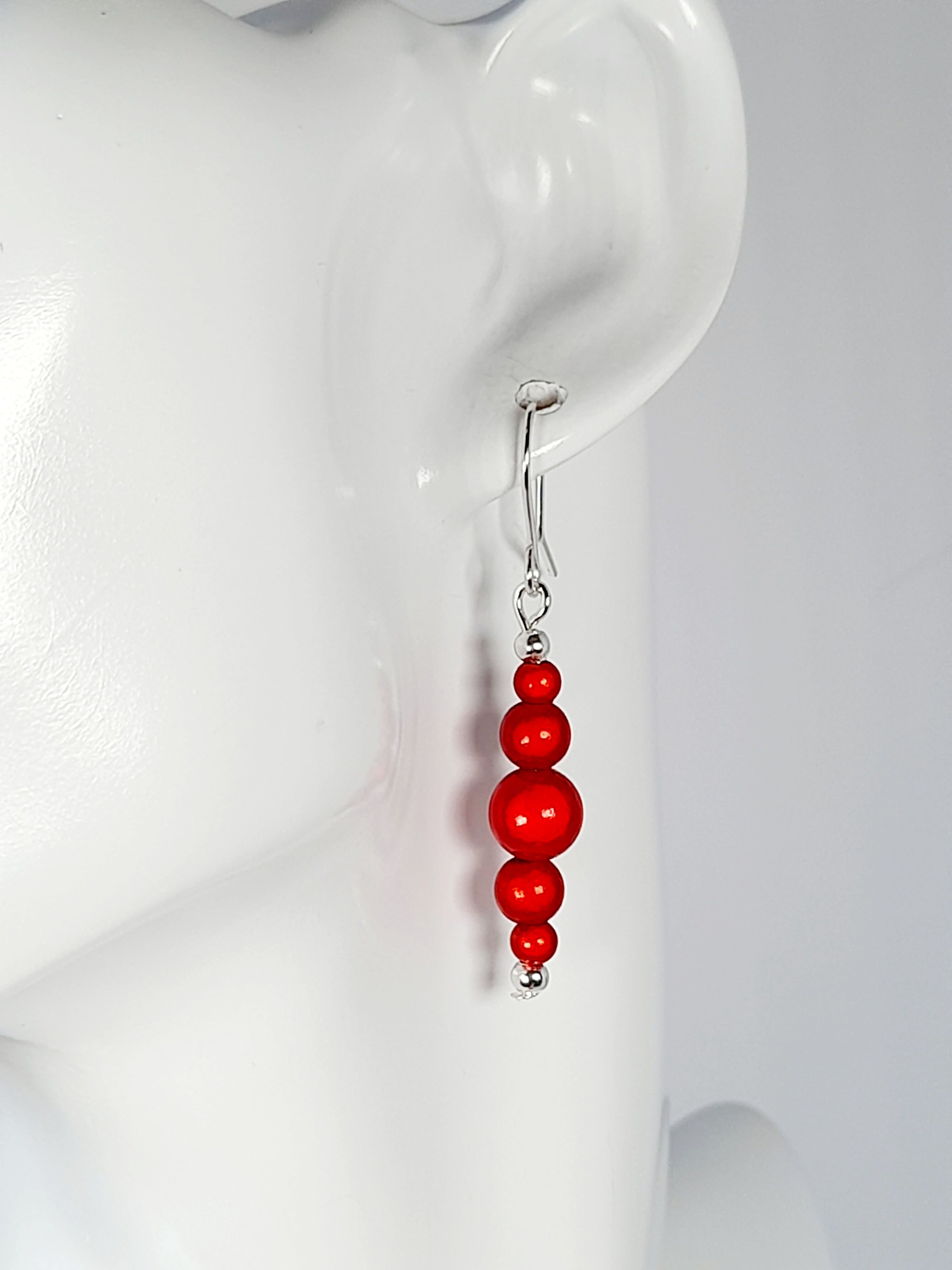 Red Miracle Bead Earrings