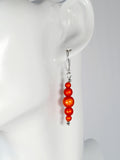 Orange Miracle Bead Earrings