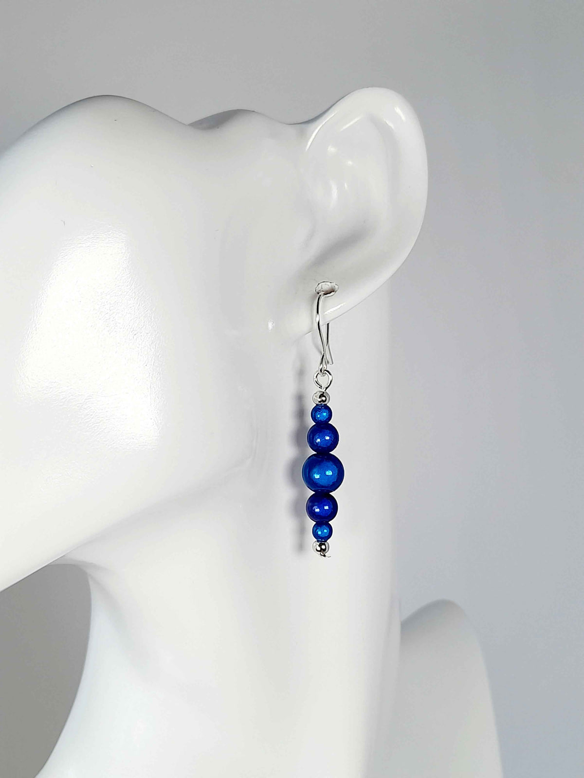 Blue Miracle Bead Earrings