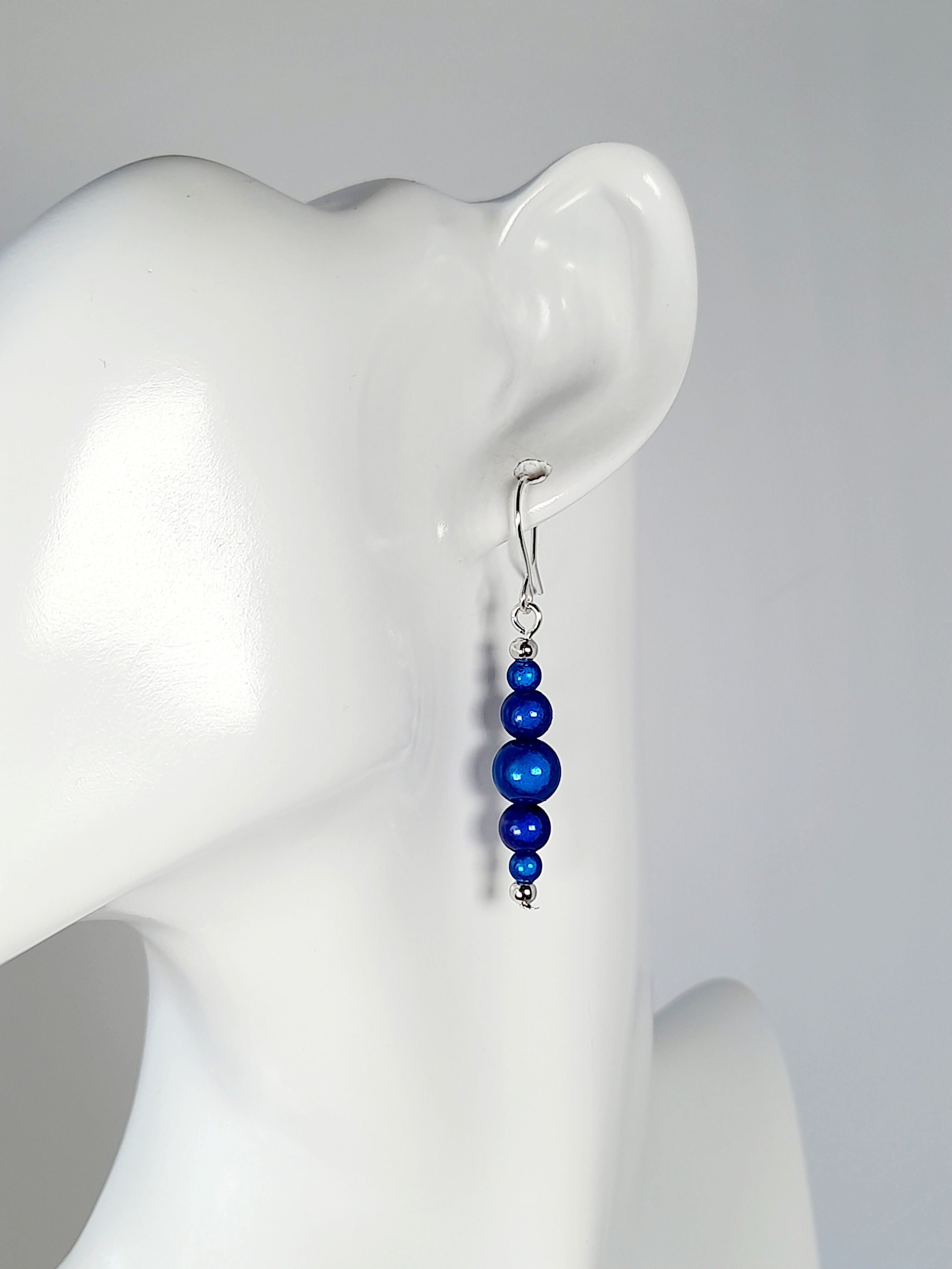 Blue Miracle Bead Earrings