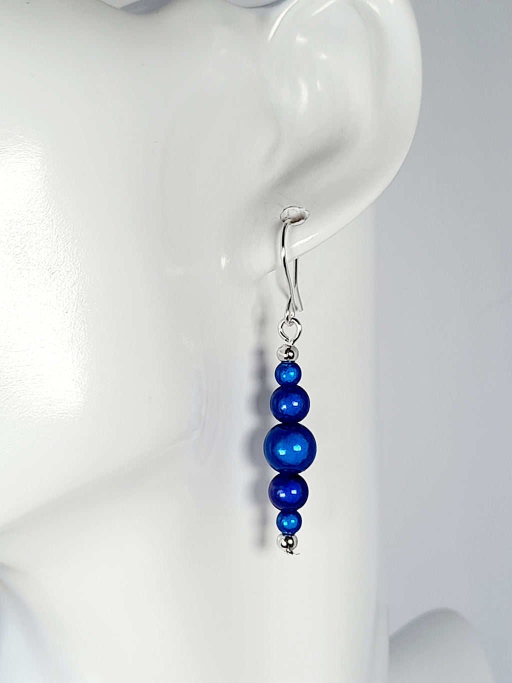 Blue Miracle Bead Earrings