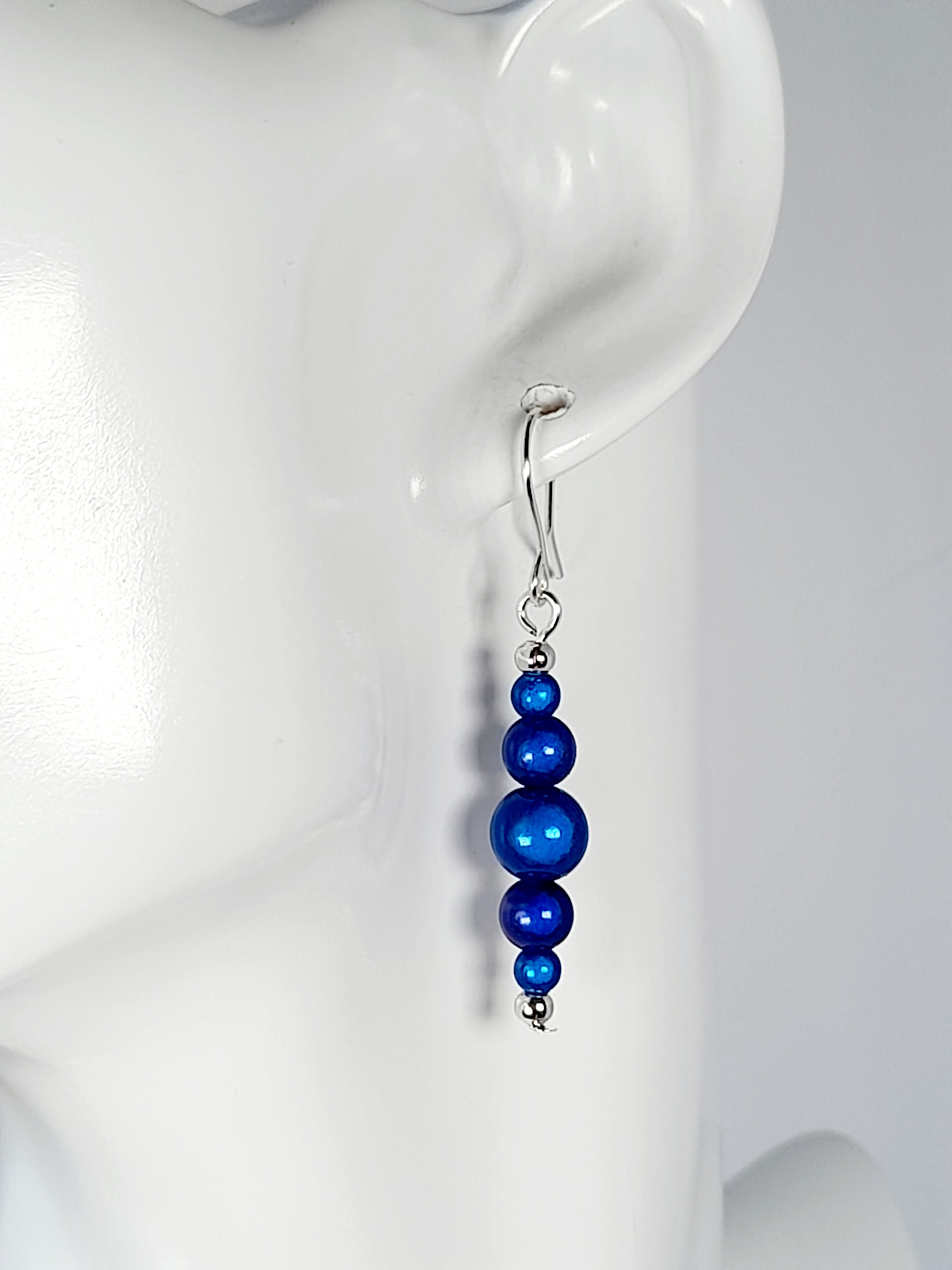 Blue Miracle Bead Earrings