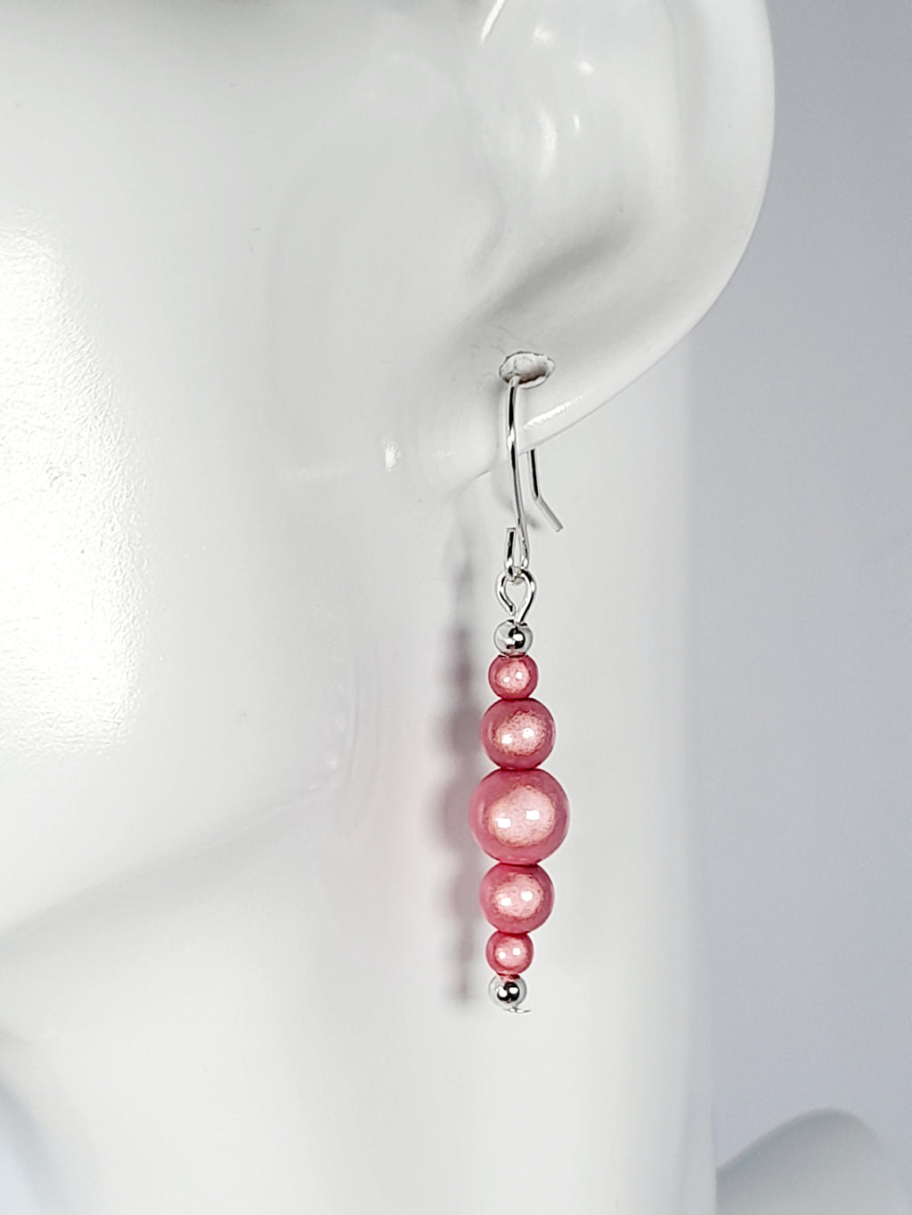 Pale Pink Miracle Bead Earrings