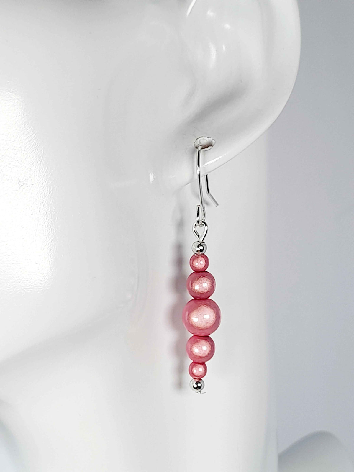 Pale Pink Miracle Bead Earrings