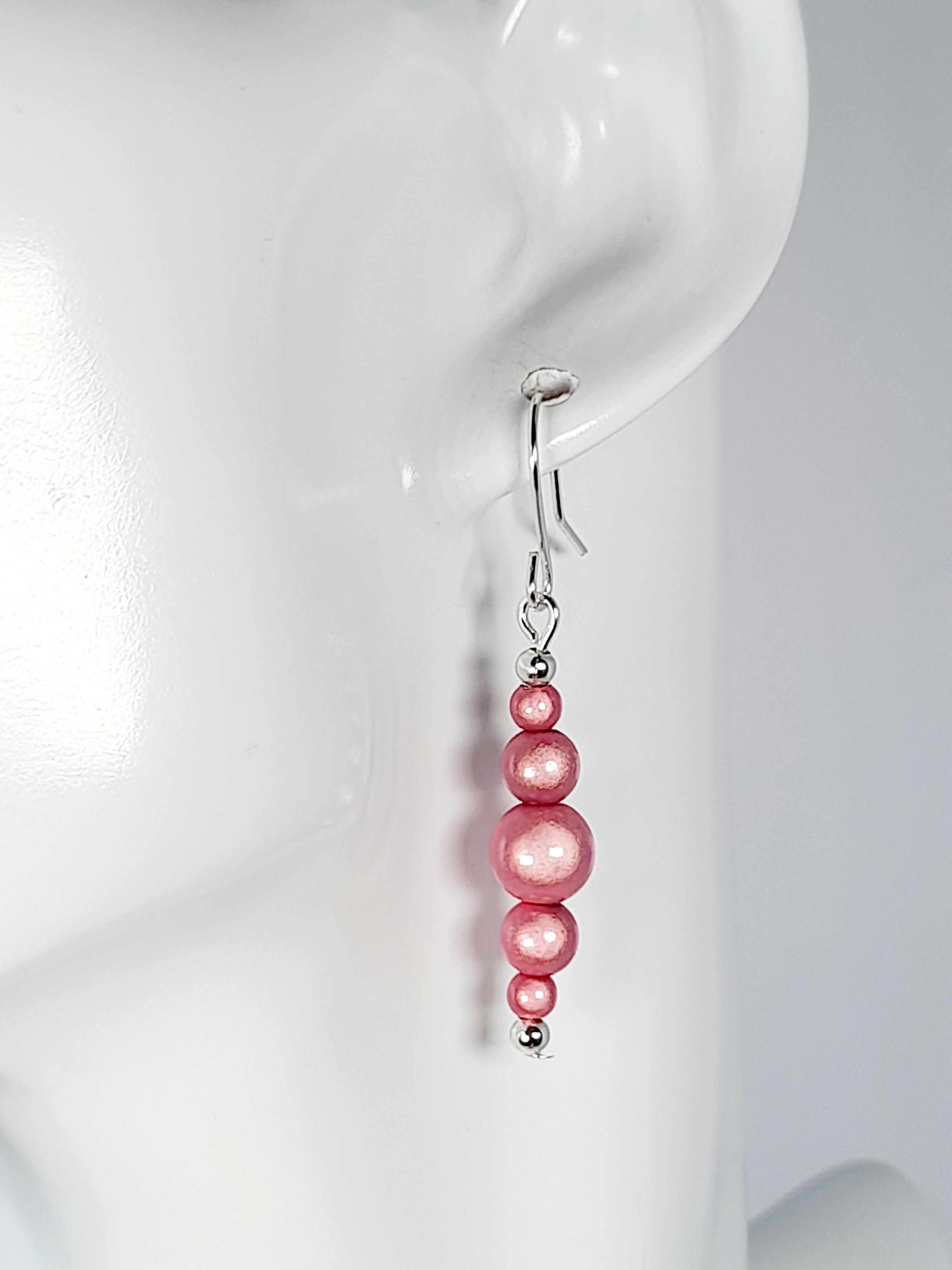 Pale Pink Miracle Bead Earrings