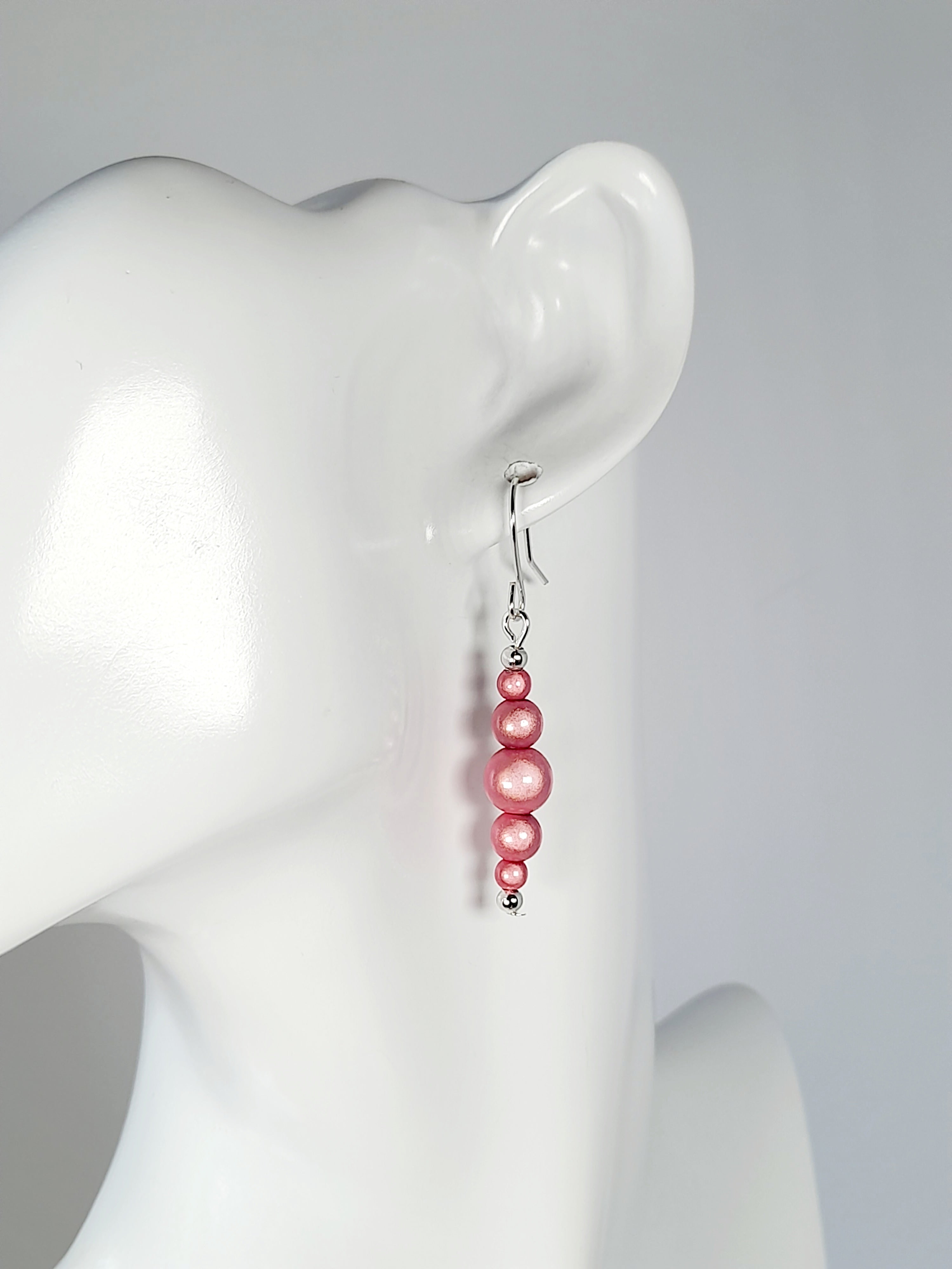Pale Pink Miracle Bead Earrings