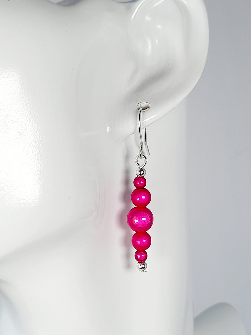 Hot Pink Miracle Bead Earrings