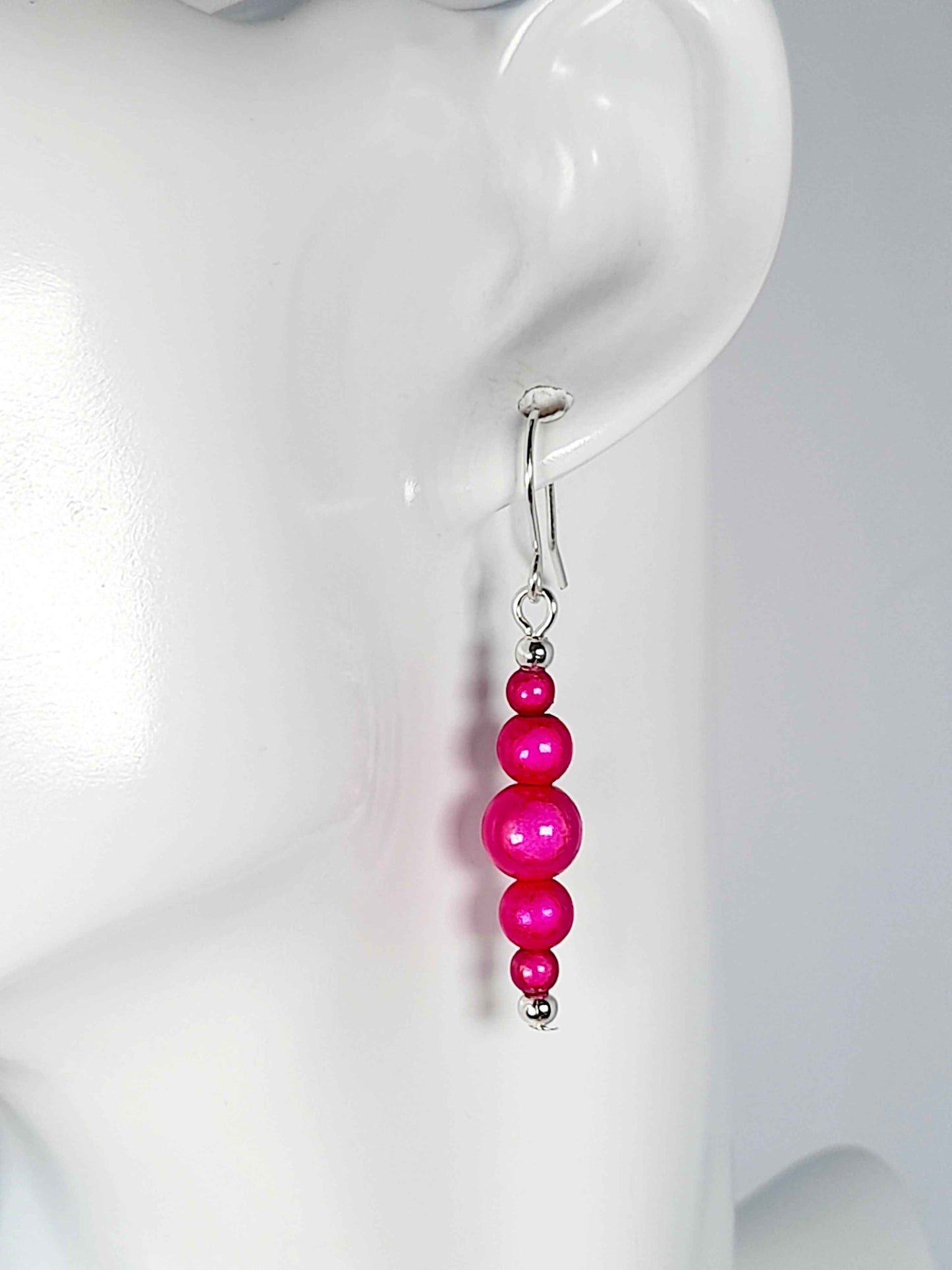 Hot Pink Miracle Bead Earrings