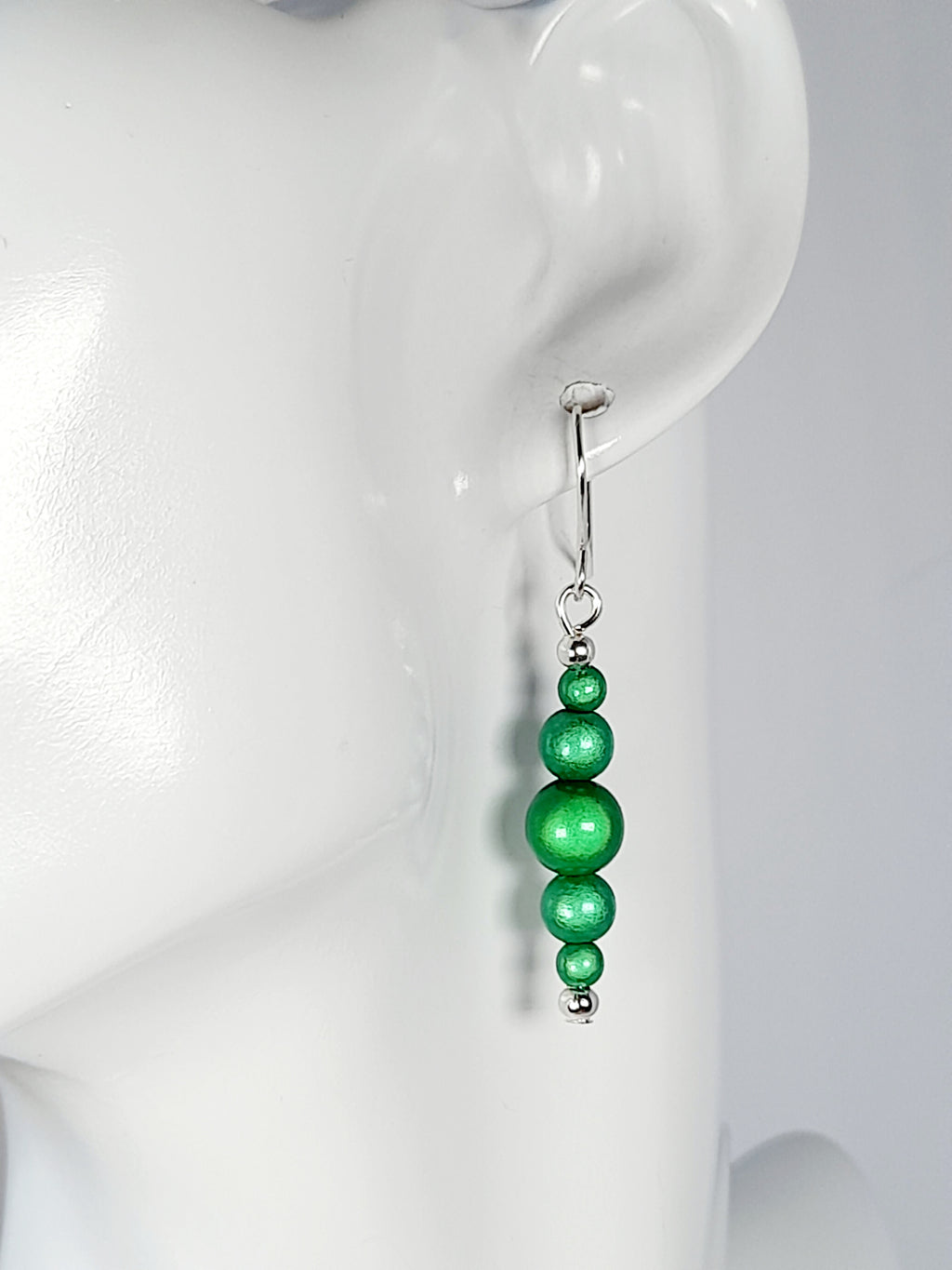 Green Miracle Bead Earrings