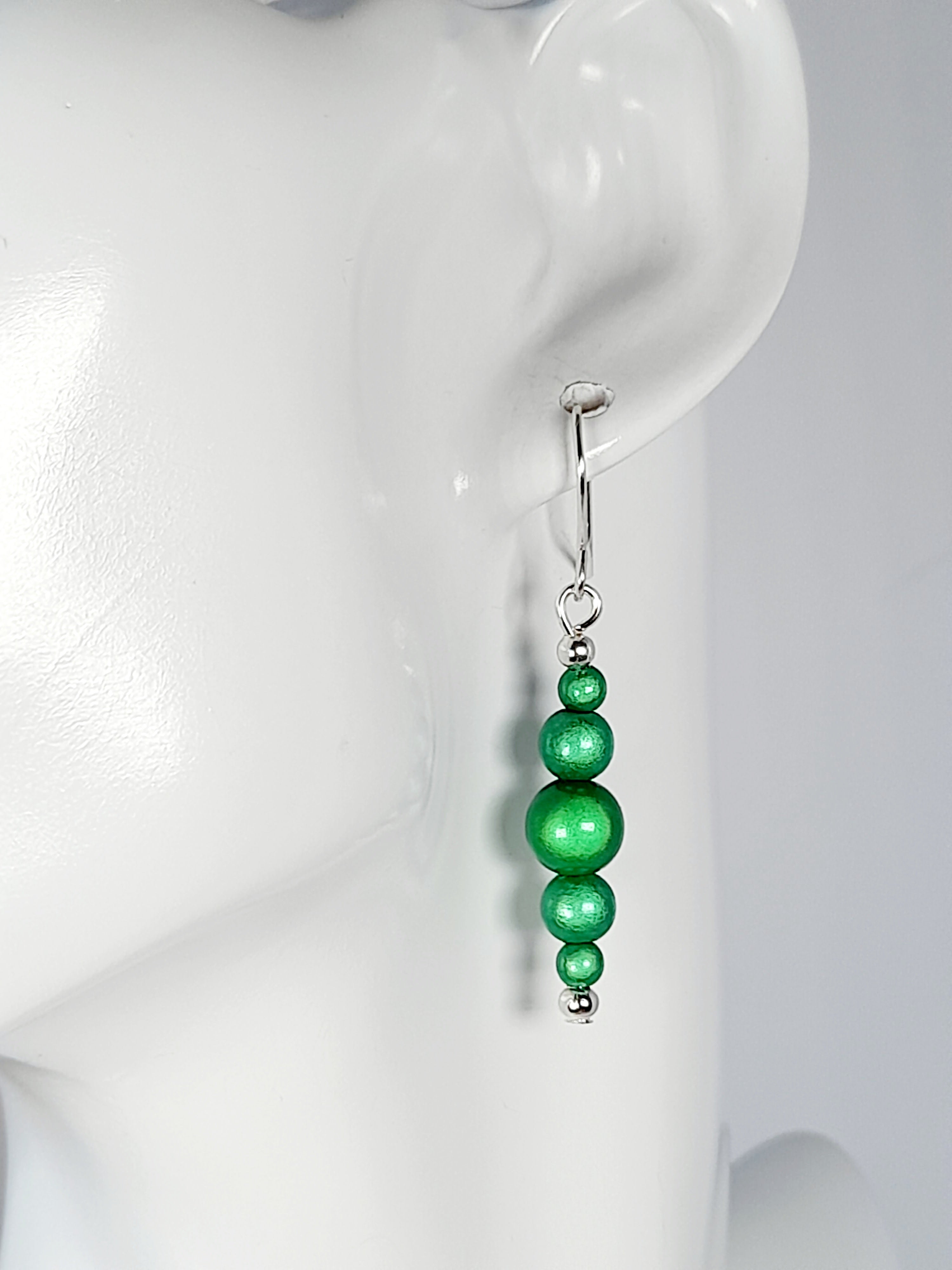 Green Miracle Bead Earrings