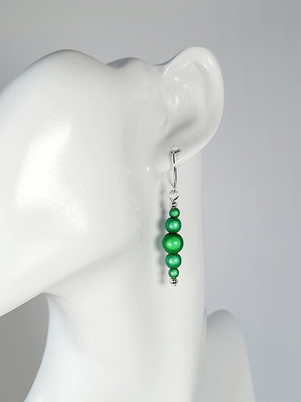 Green Miracle Bead Earrings
