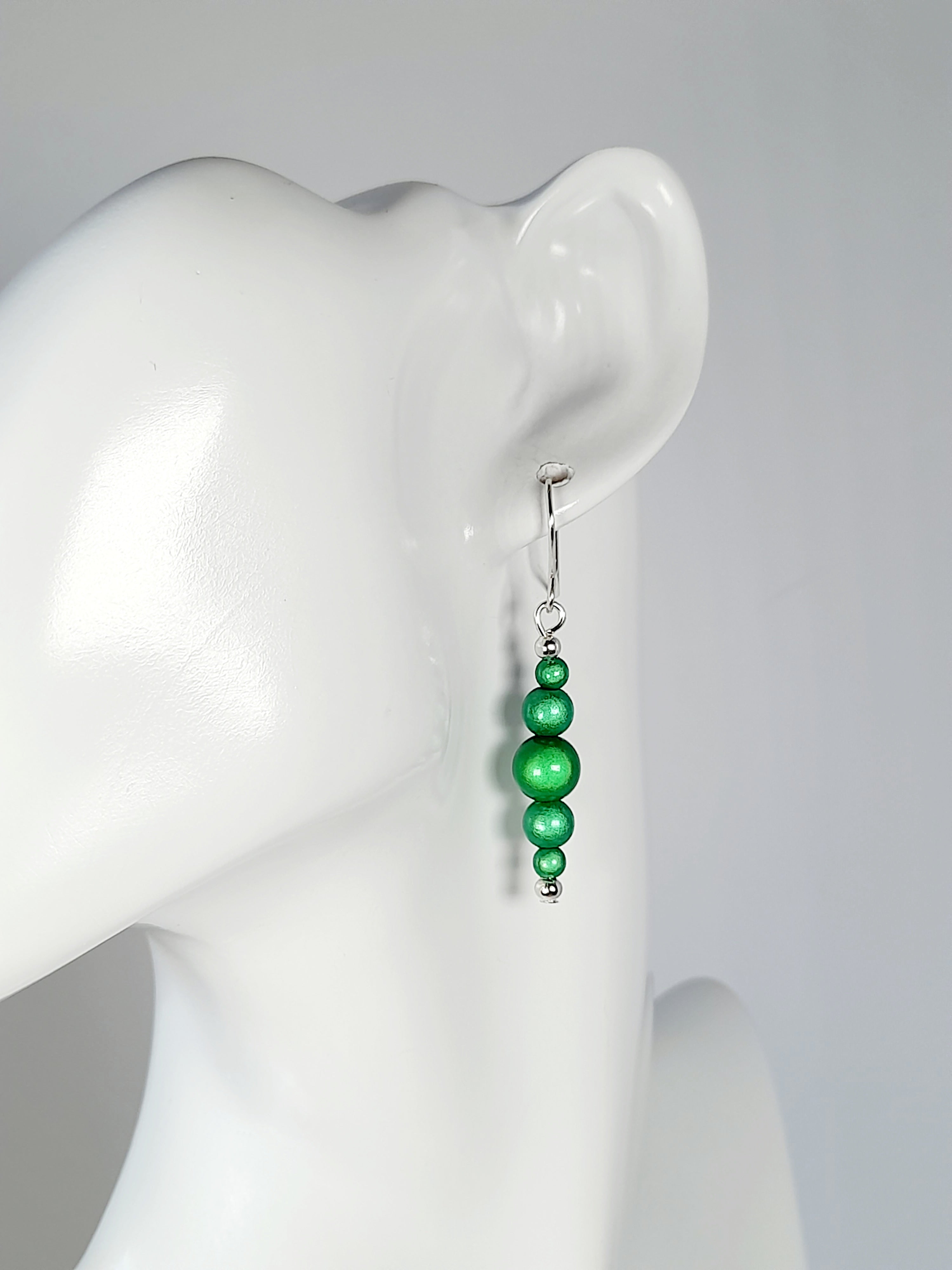 Green Miracle Bead Earrings