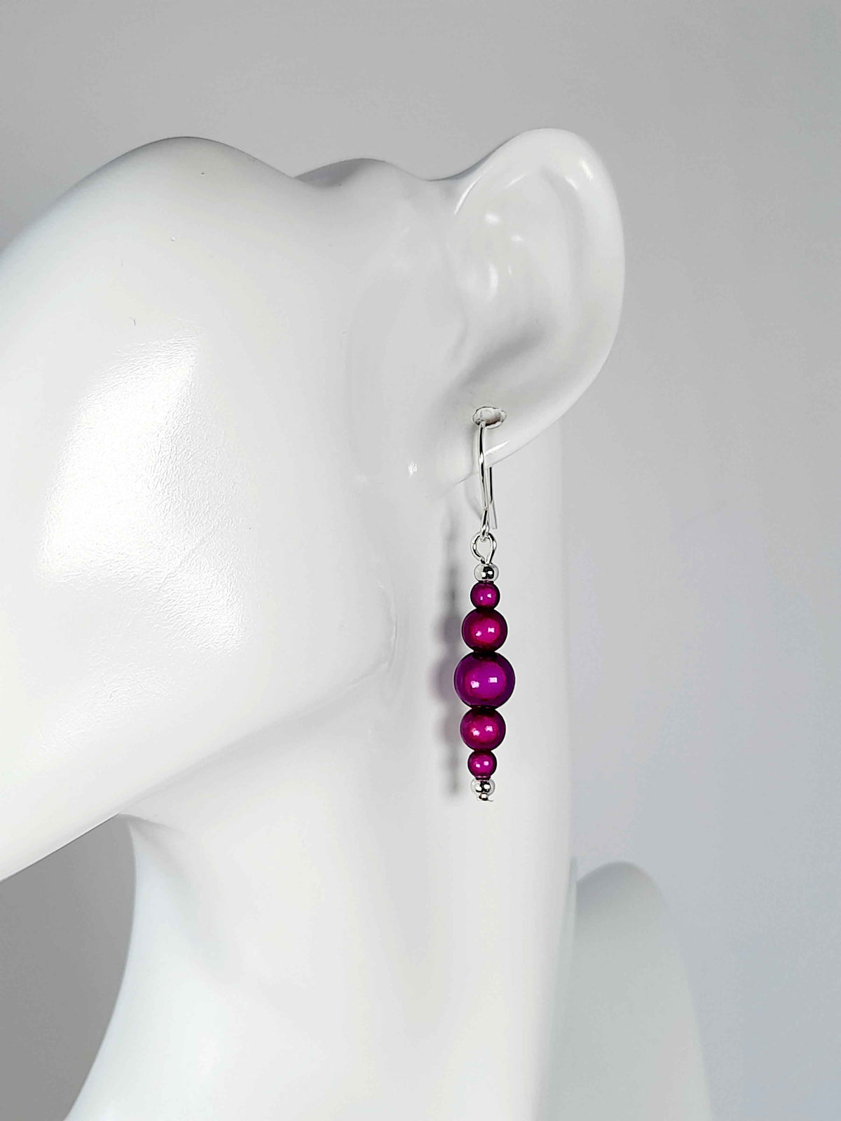Purple Miracle Bead Earrings