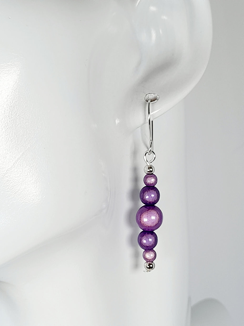 Lilac Miracle Bead Earrings