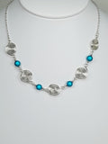 Bright Turquoise Spiral Necklace, Handmade & Lightweight