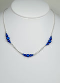 Blue Miracle Bead Link Necklace, Handmade, Lightweight 18‑Inch Design