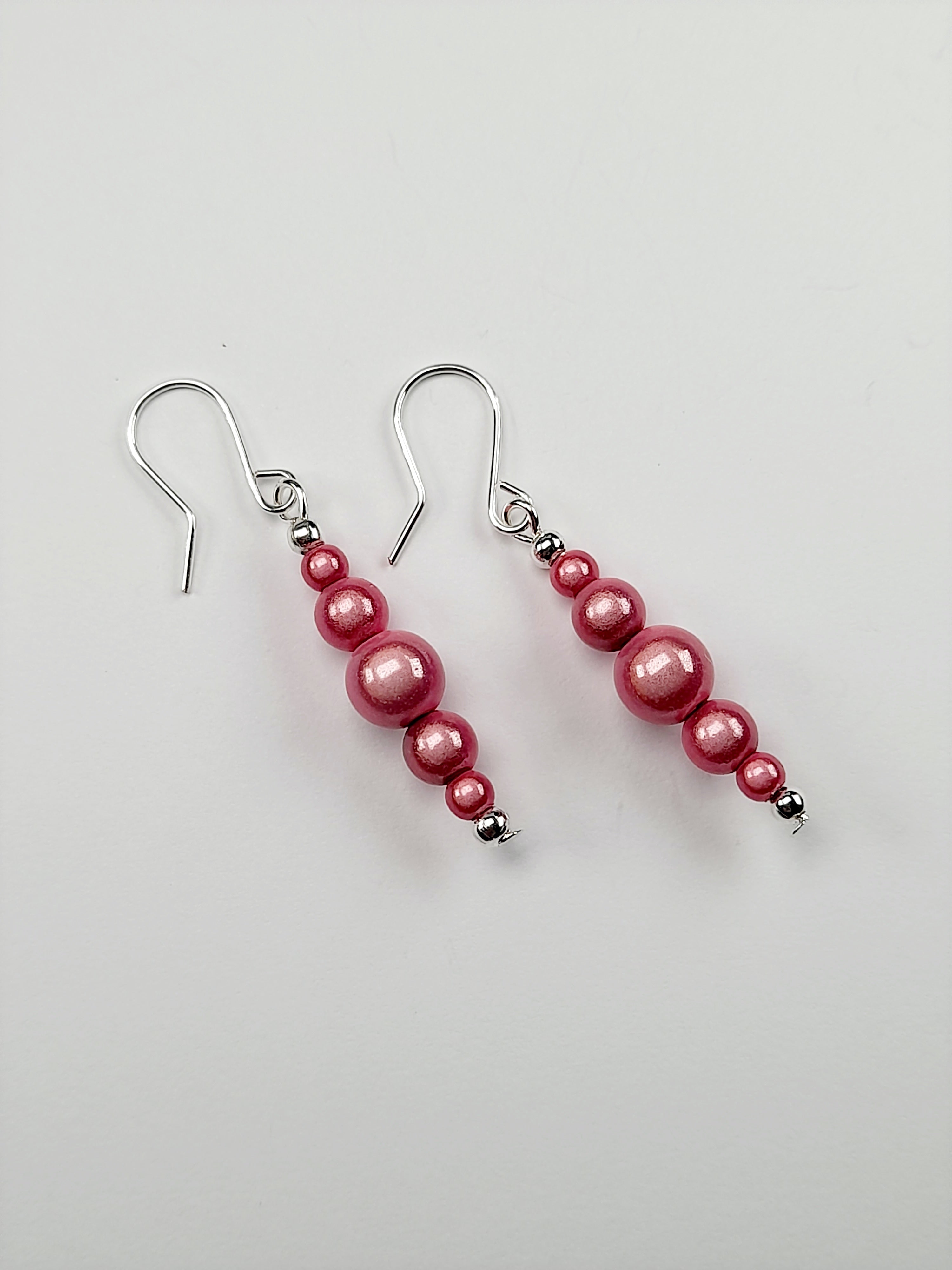 Pale Pink Miracle Bead Earrings
