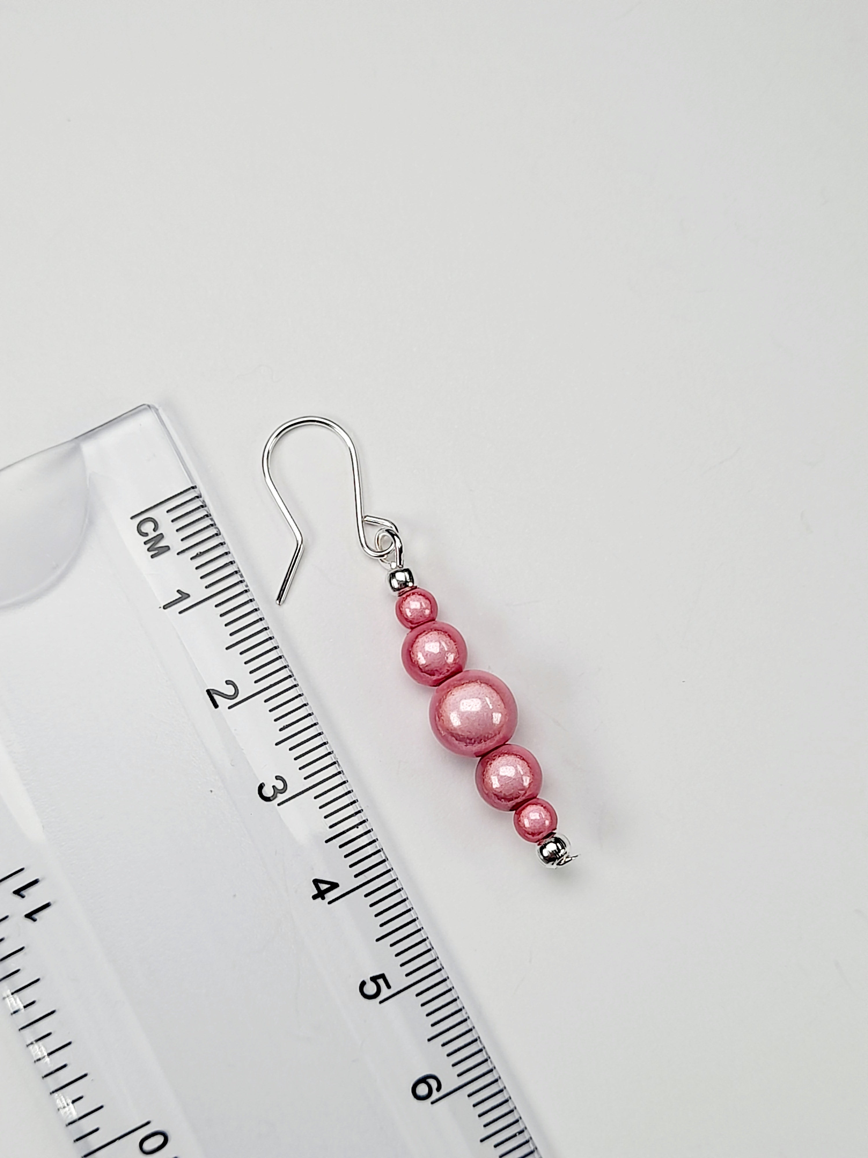 Pale Pink Miracle Bead Earrings