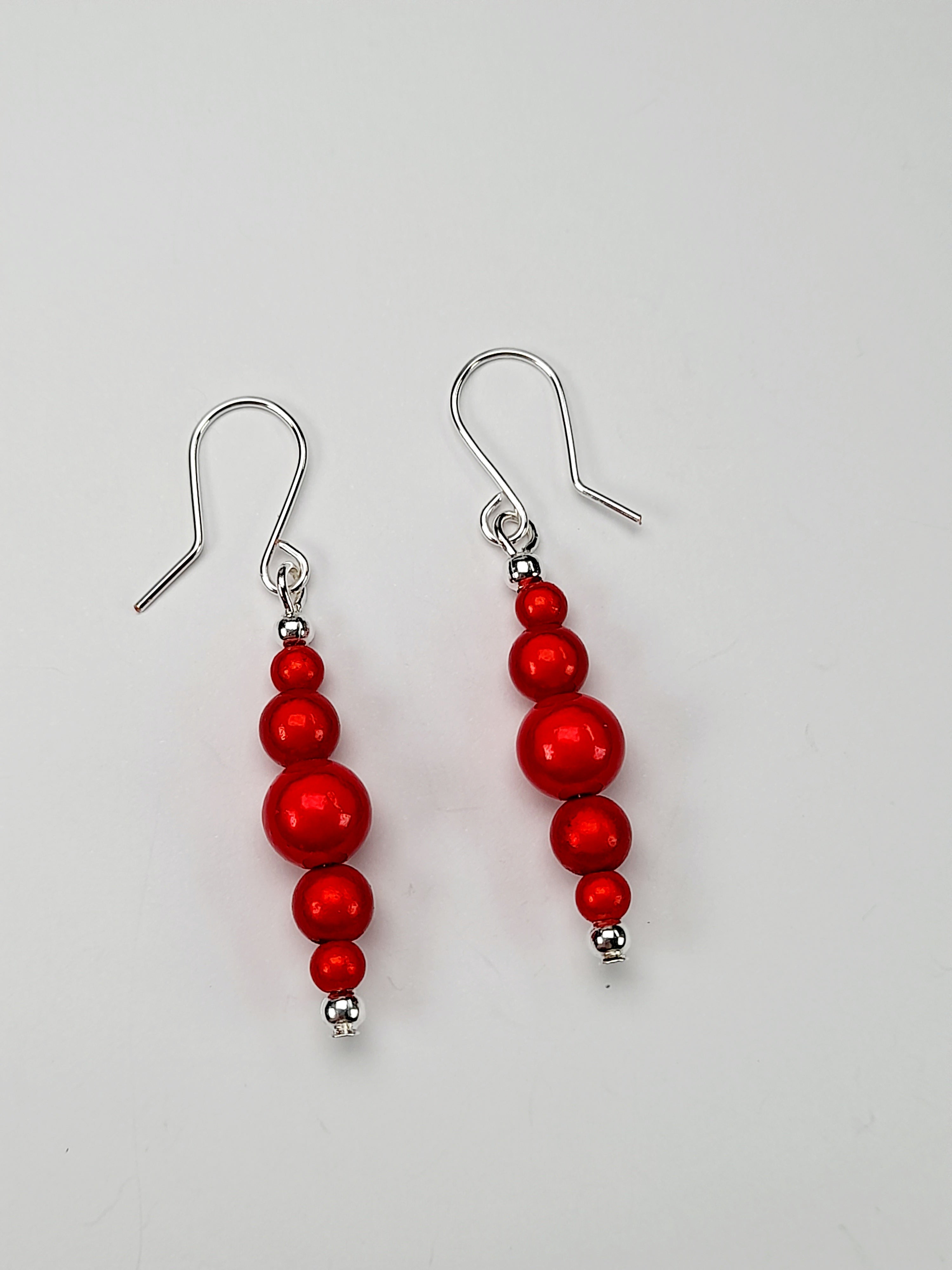 Red Miracle Bead Earrings