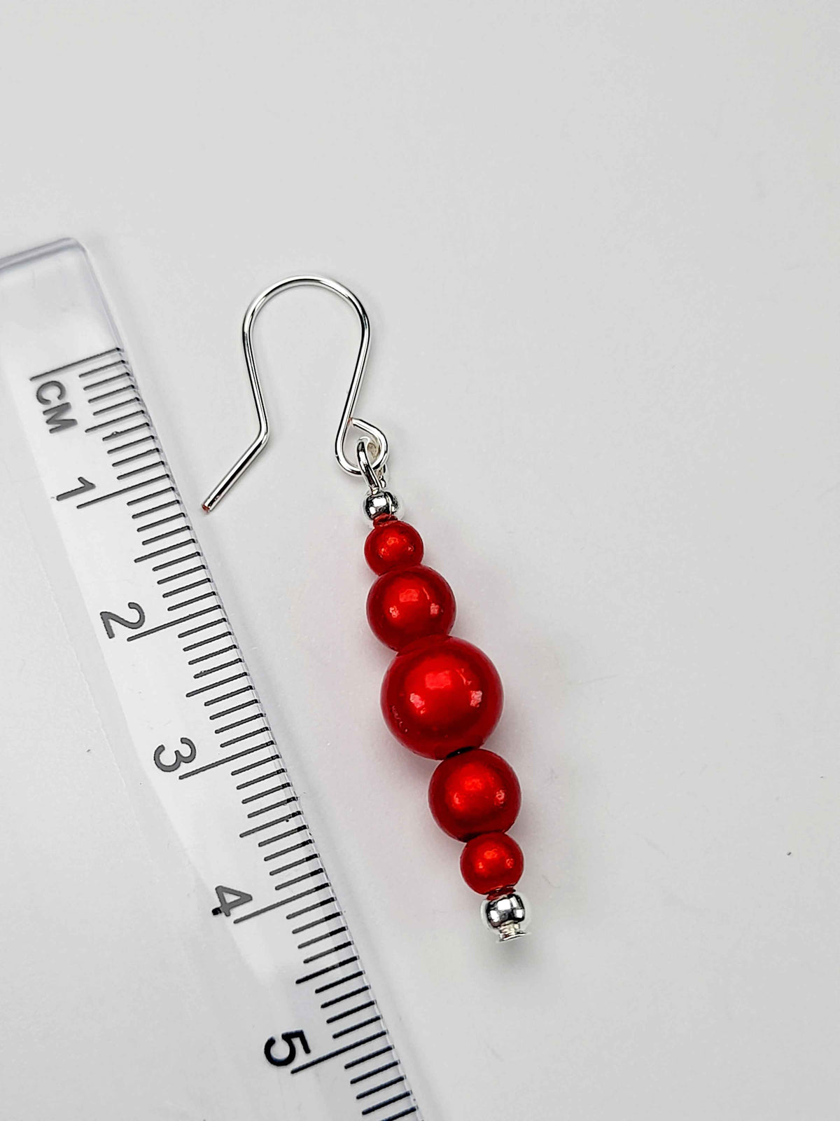 Red Miracle Bead Earrings