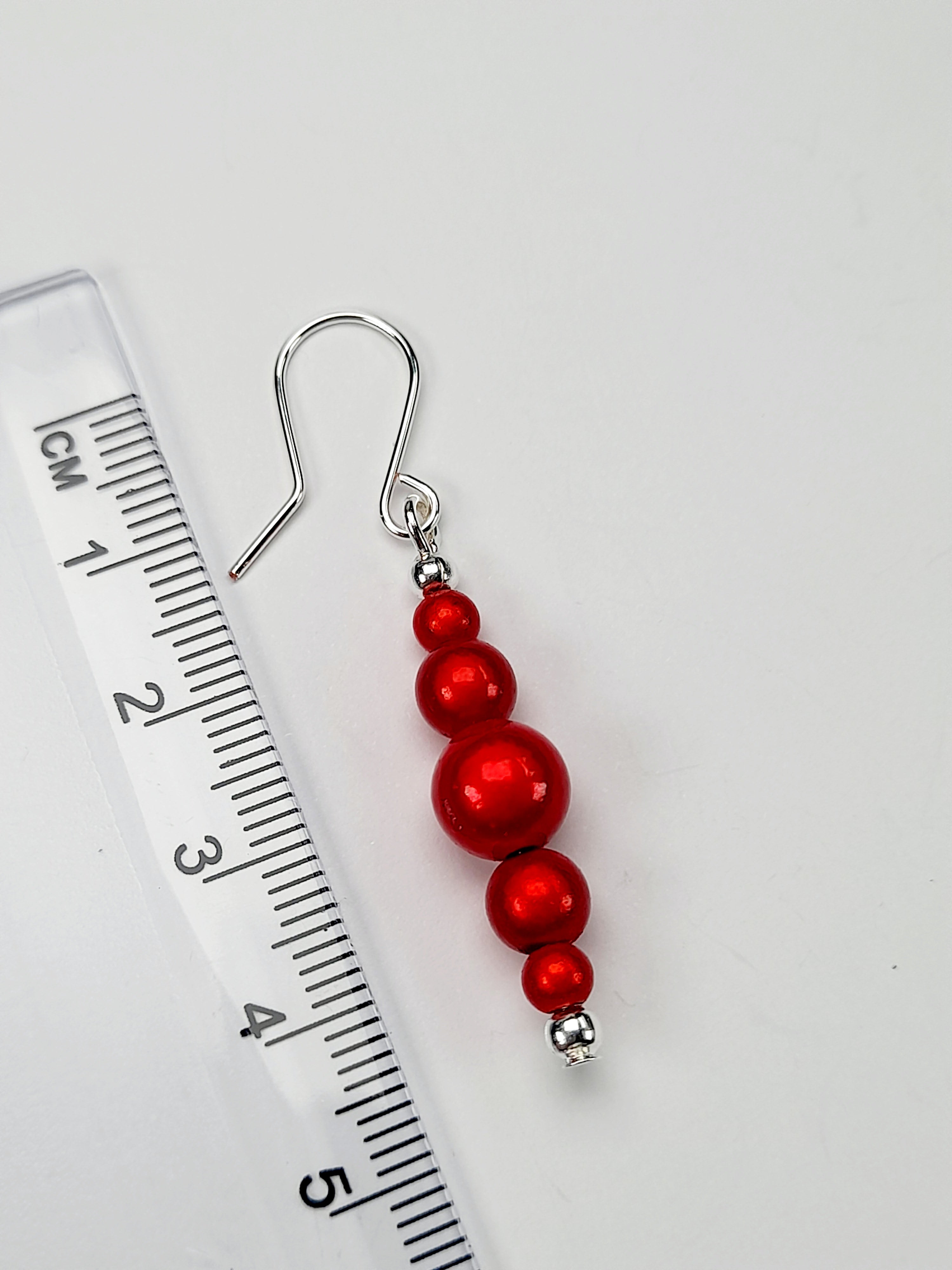 Red Miracle Bead Earrings