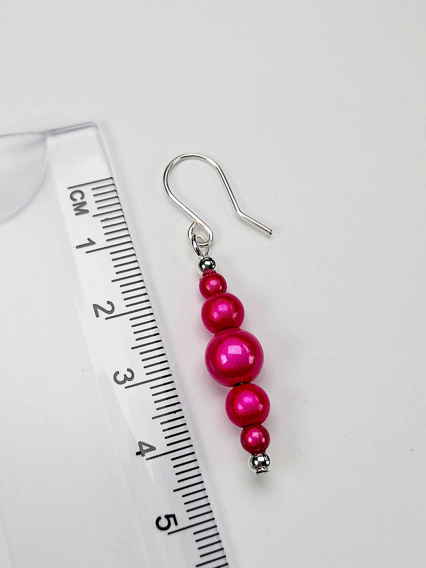 Hot Pink Miracle Bead Earrings