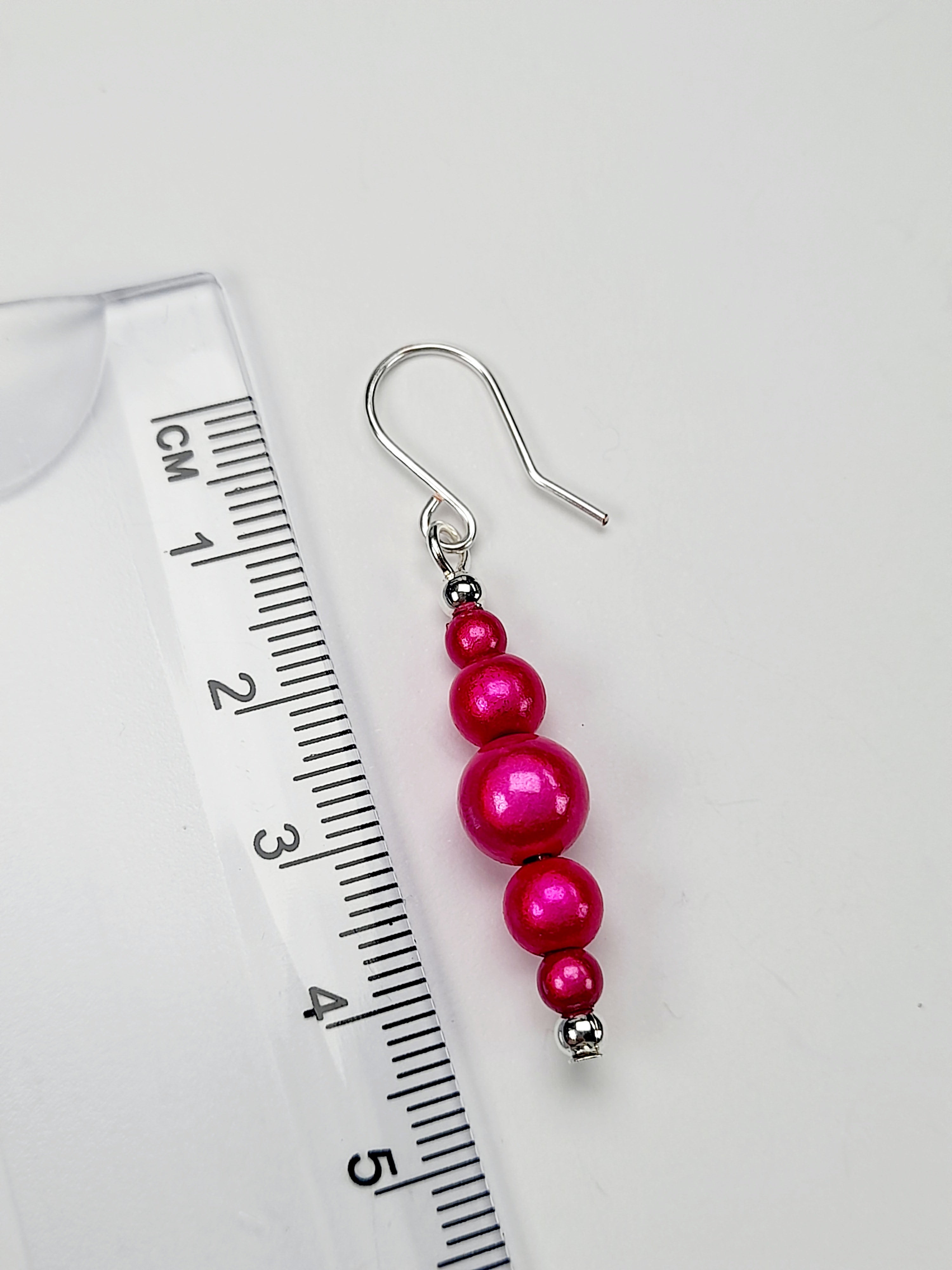 Hot Pink Miracle Bead Earrings