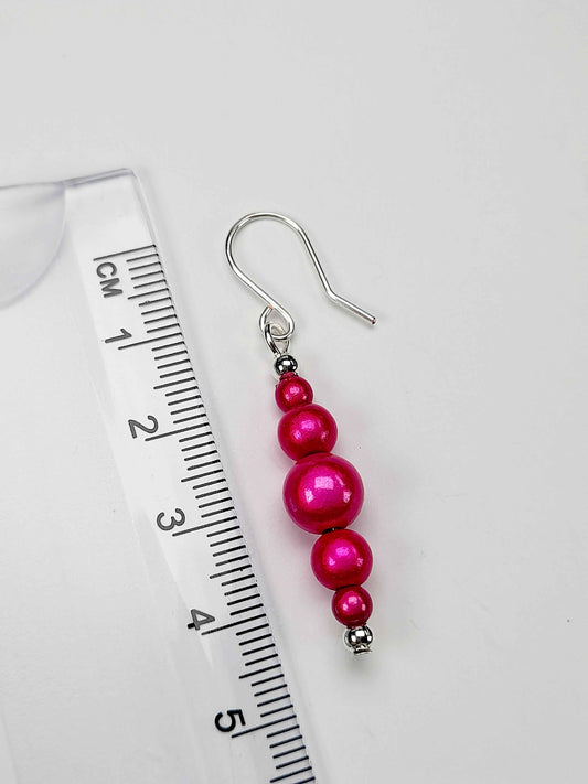 Hot Pink Miracle Bead Earrings