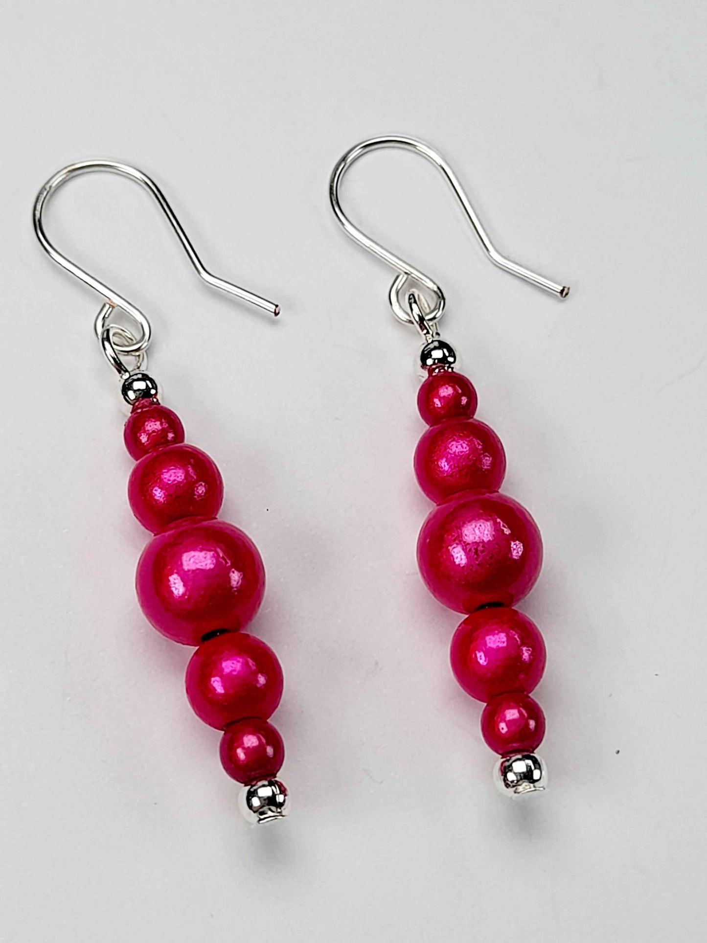 Hot Pink Miracle Bead Earrings