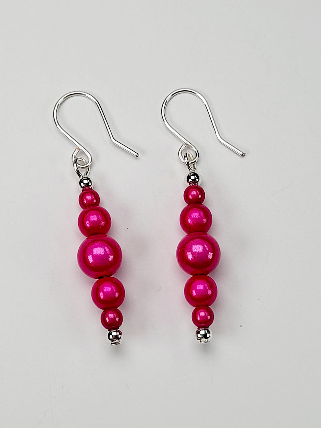 Hot Pink Miracle Bead Earrings