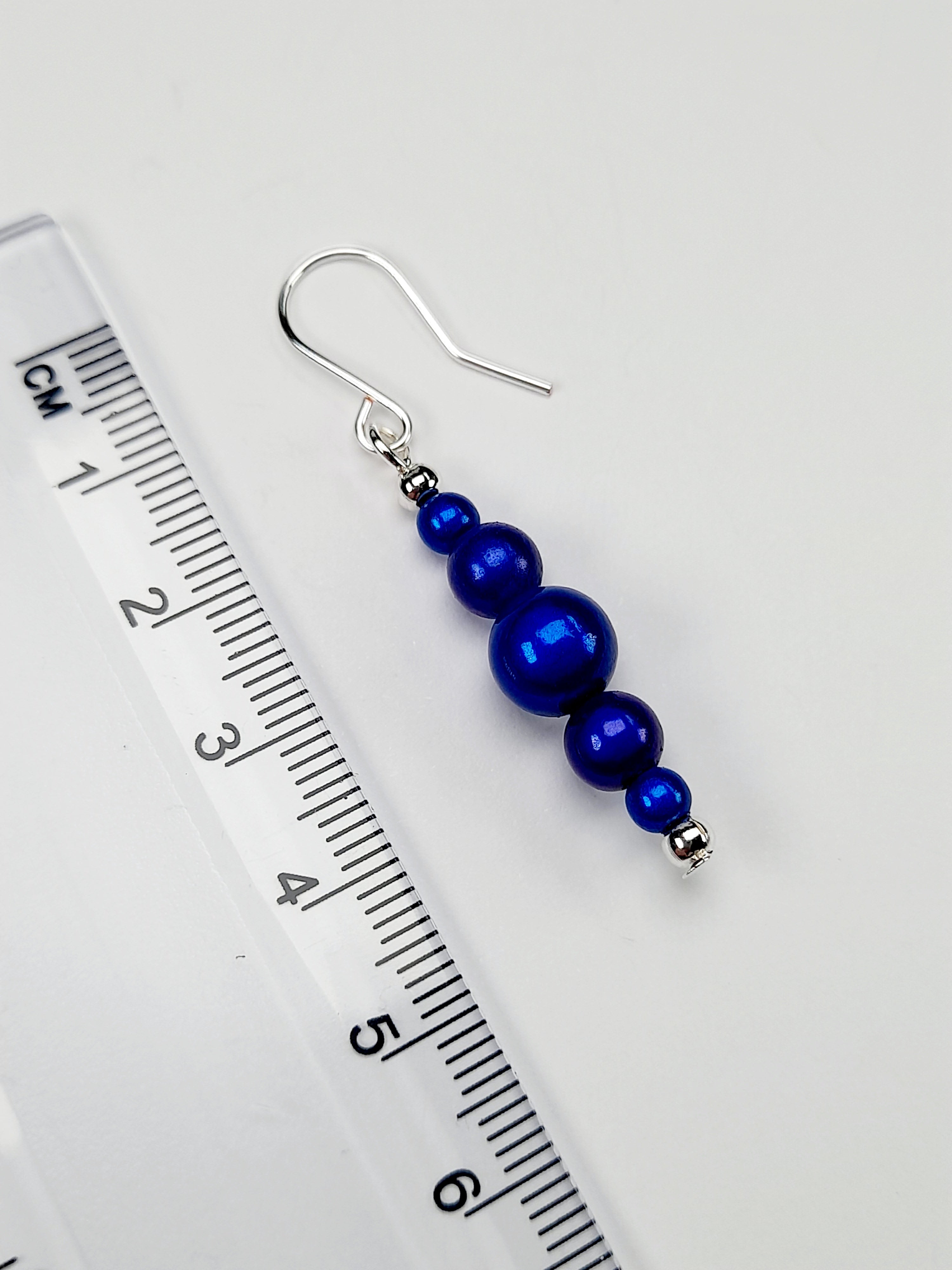 Blue Miracle Bead Earrings