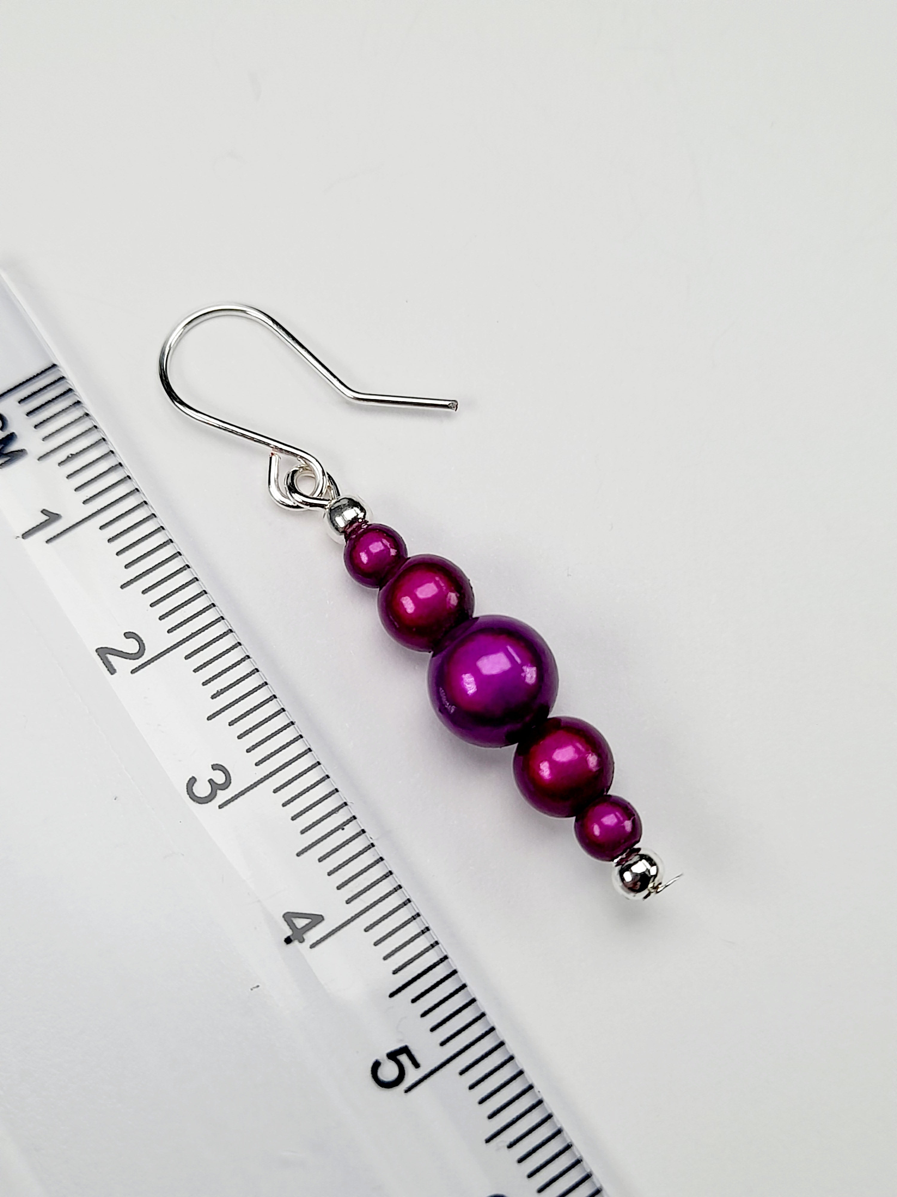 Purple Miracle Bead Earrings
