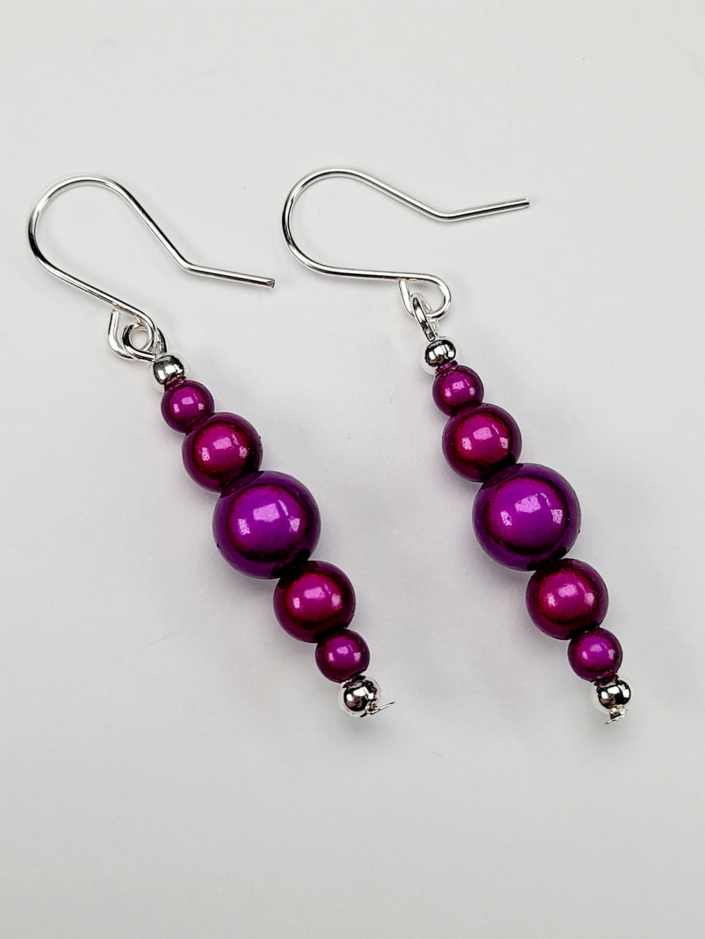 Purple Miracle Bead Earrings