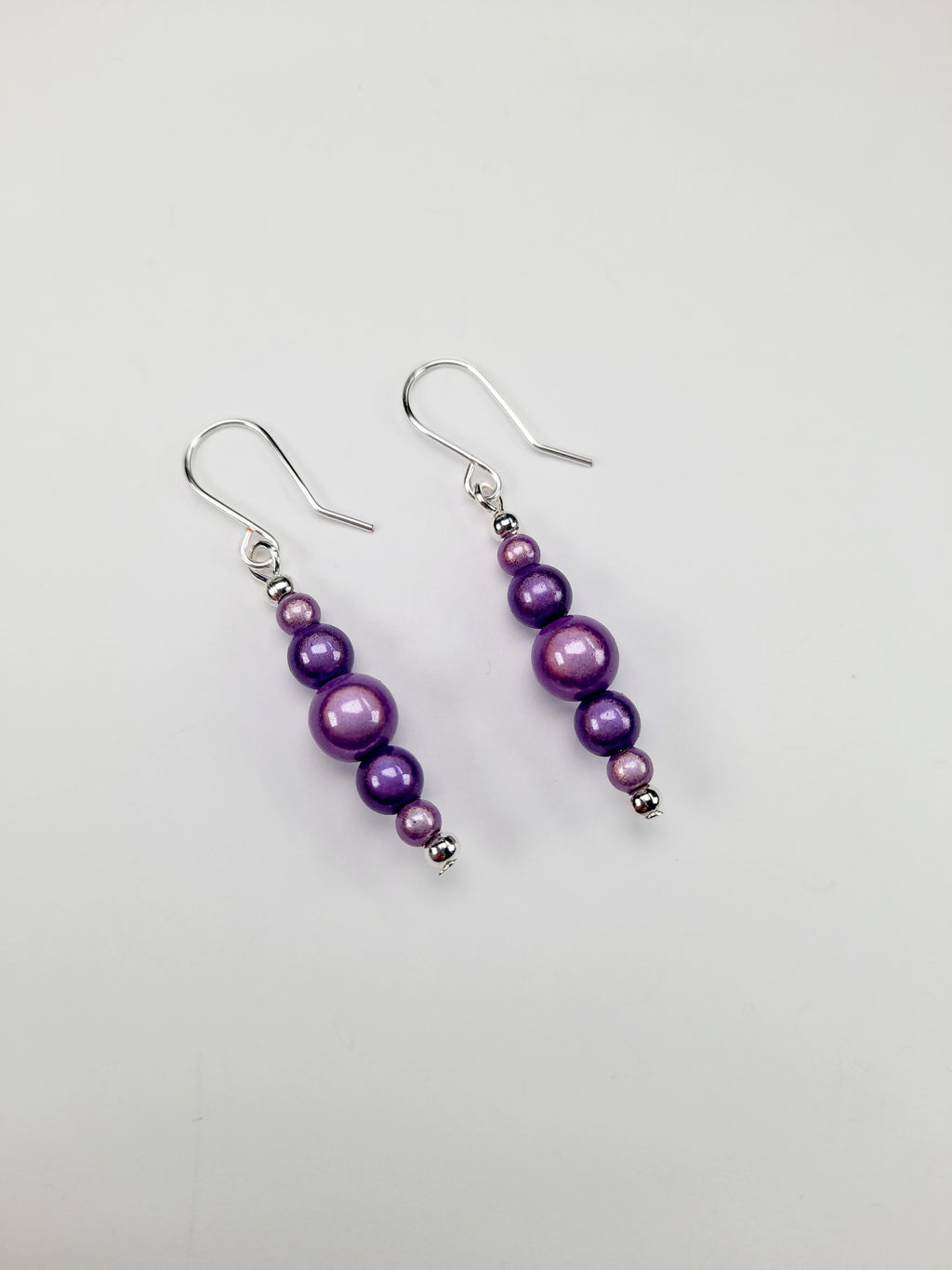 Lilac Miracle Bead Earrings