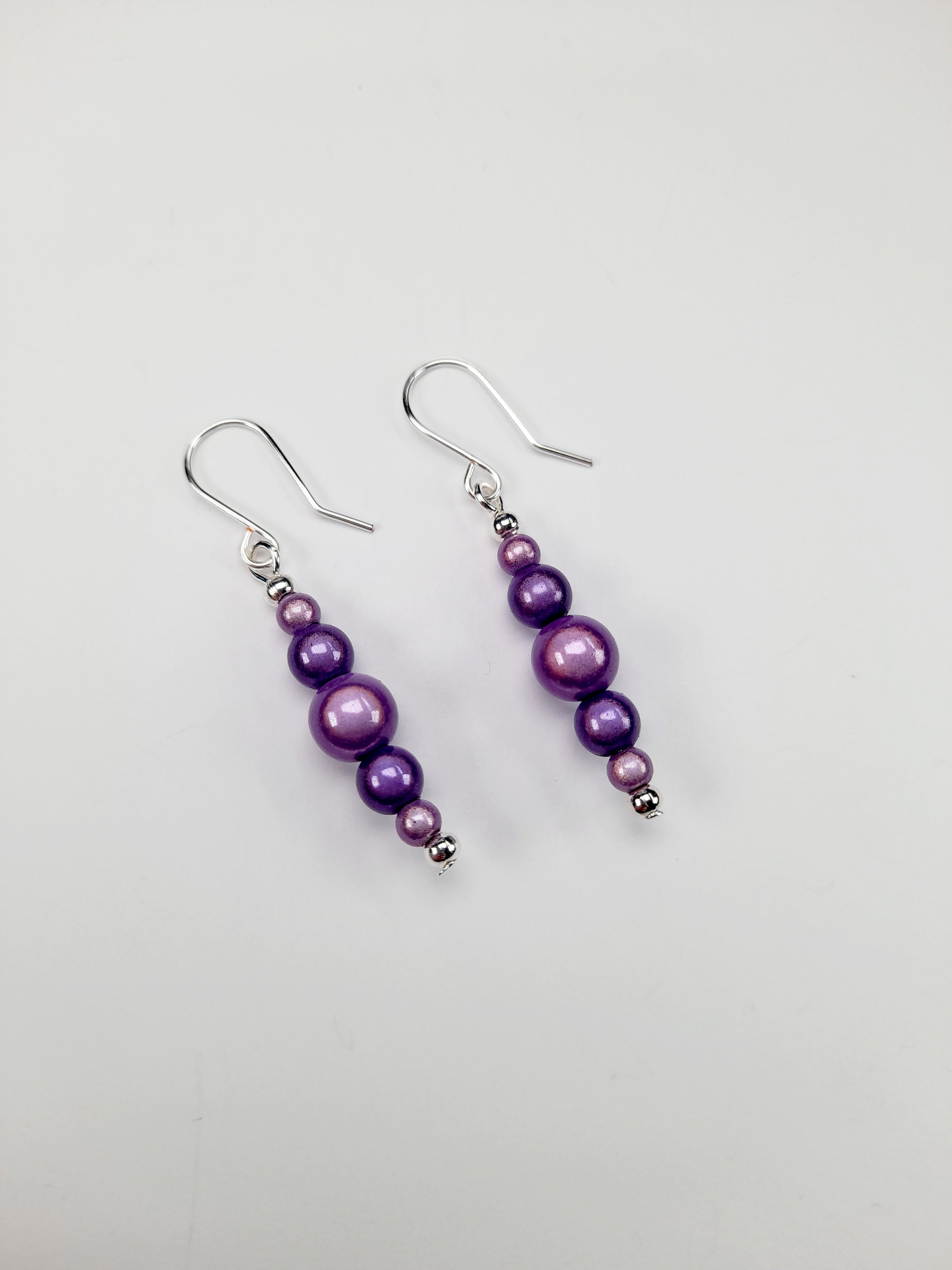Lilac Miracle Bead Earrings