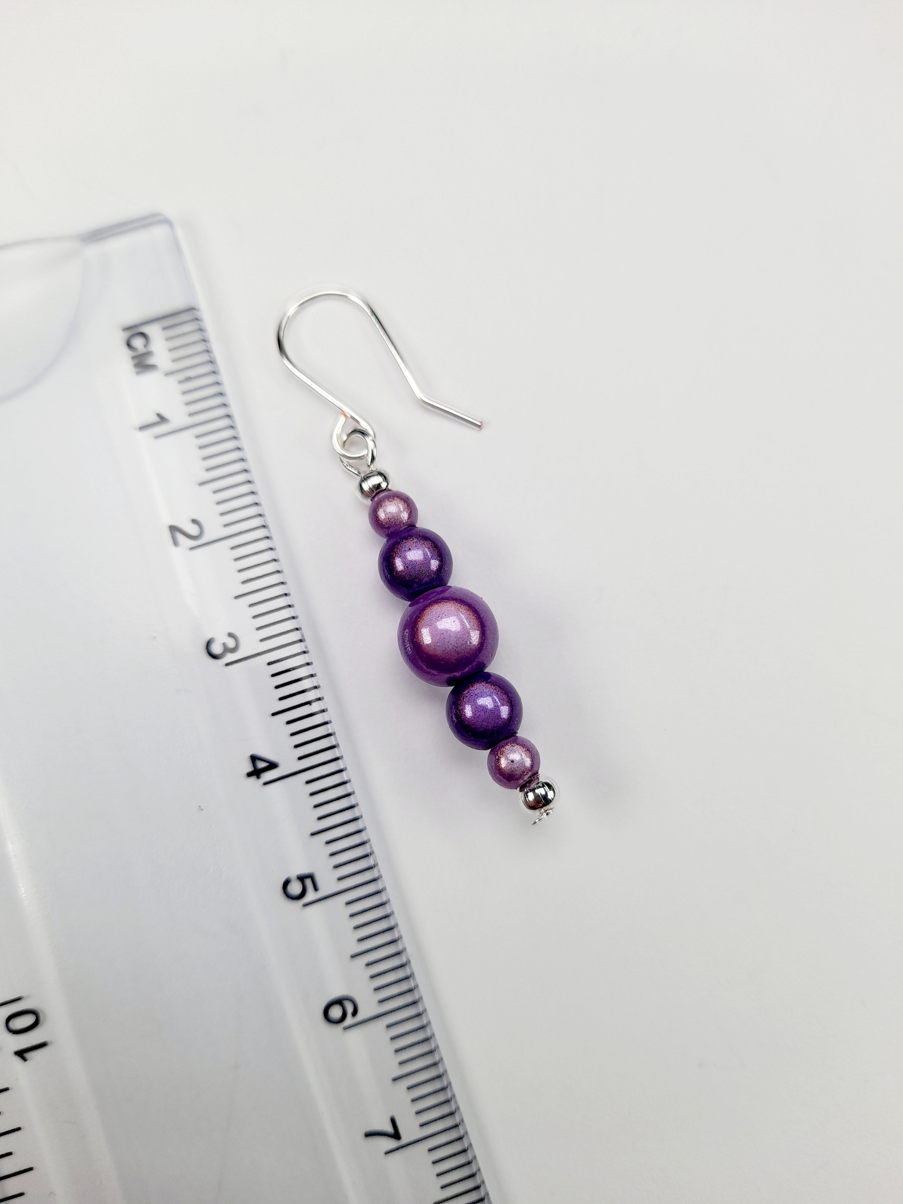 Lilac Miracle Bead Earrings