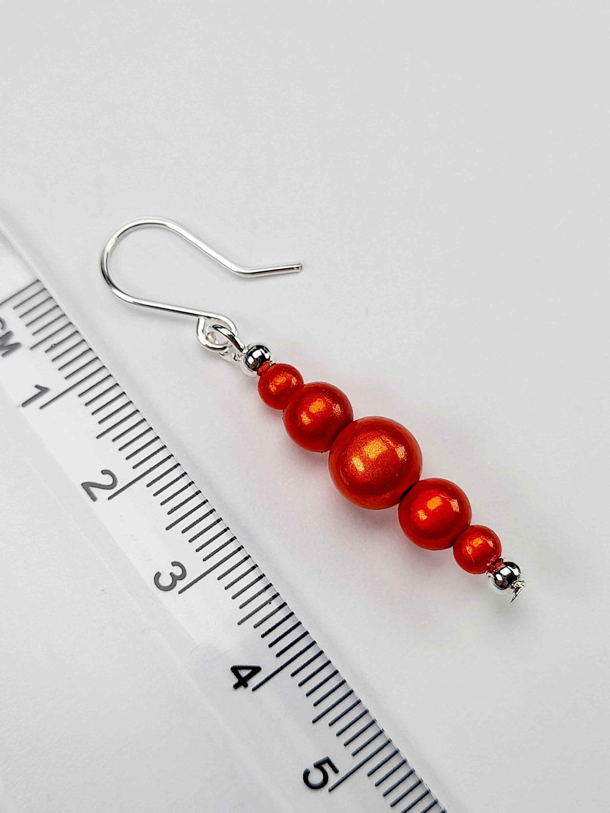 Orange Miracle Bead Earrings