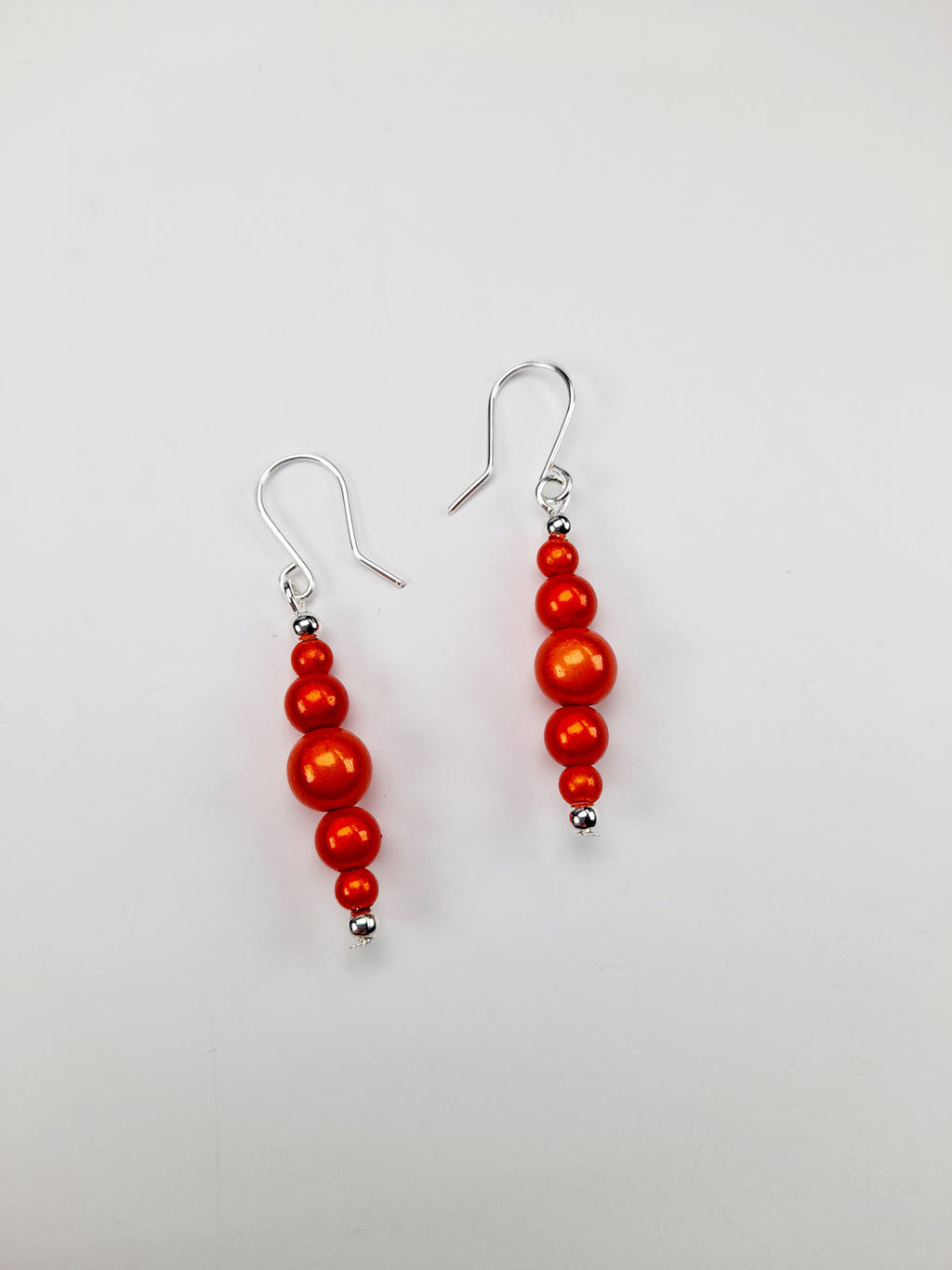 Orange Miracle Bead Earrings