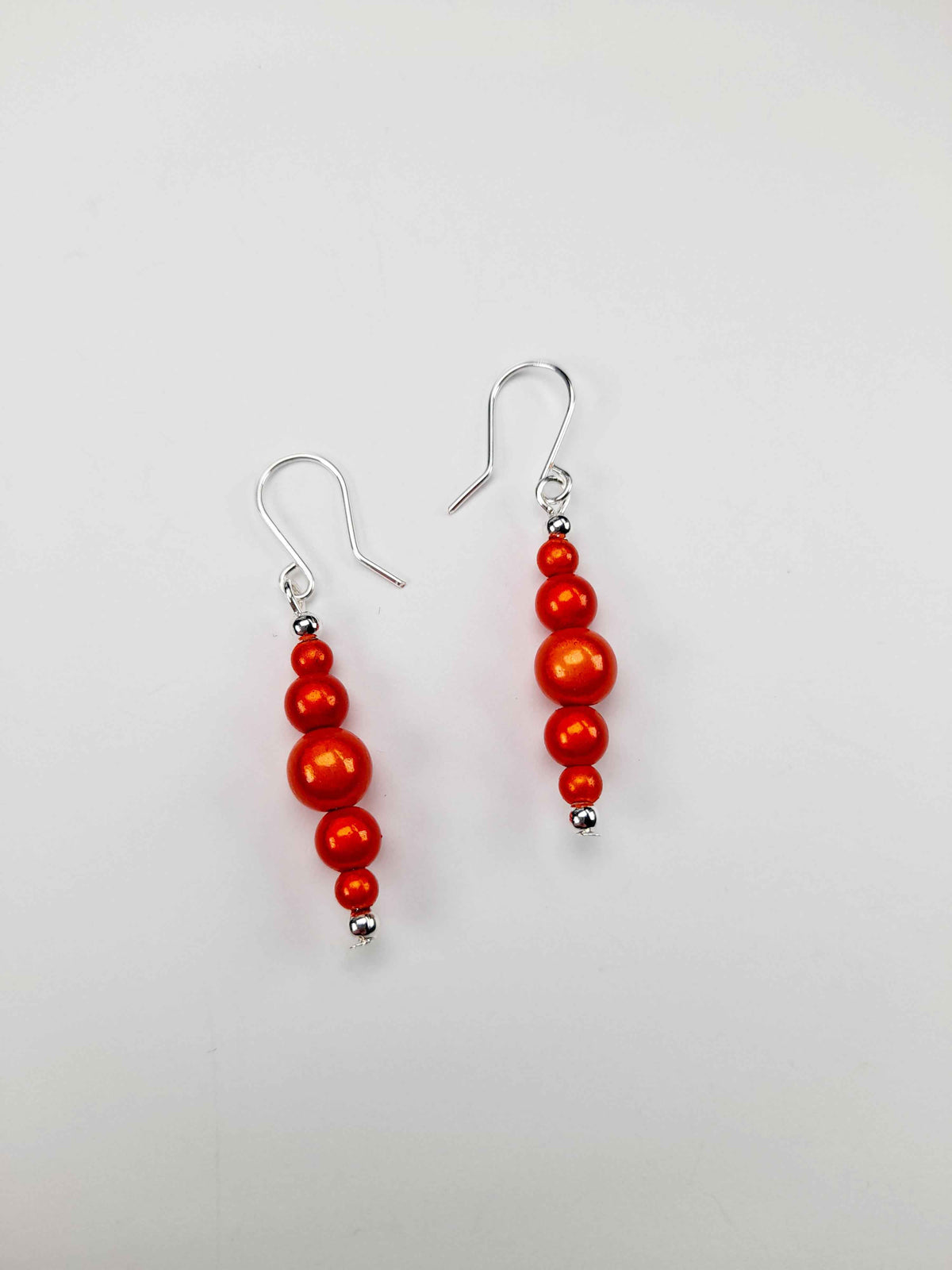 Orange Miracle Bead Earrings