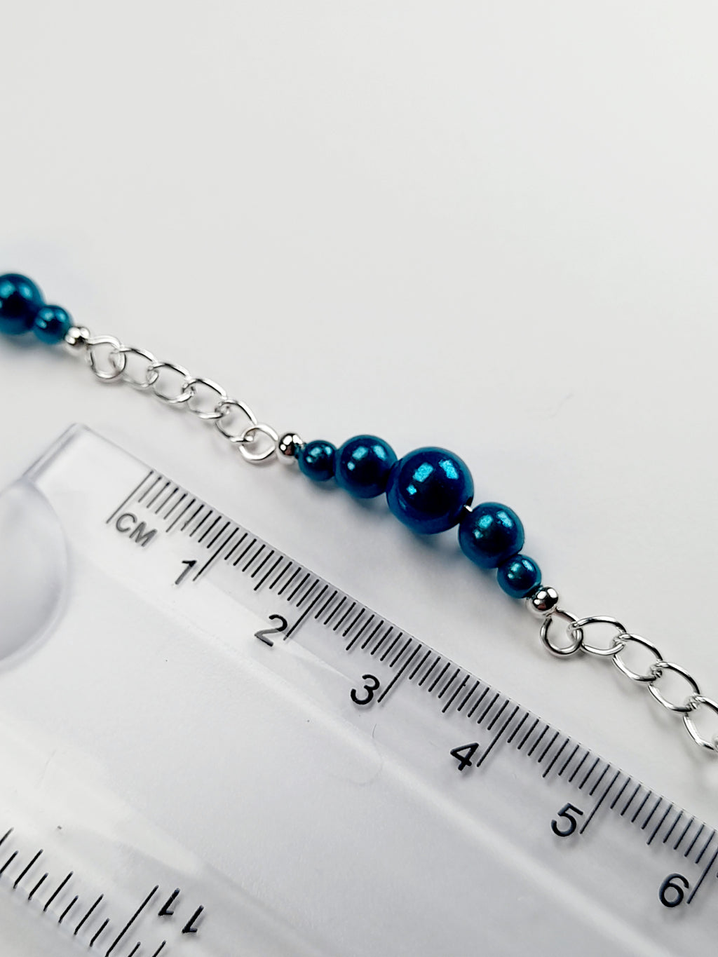 Turquoise Miracle Bead Link Bracelet, Handmade & Adjustable