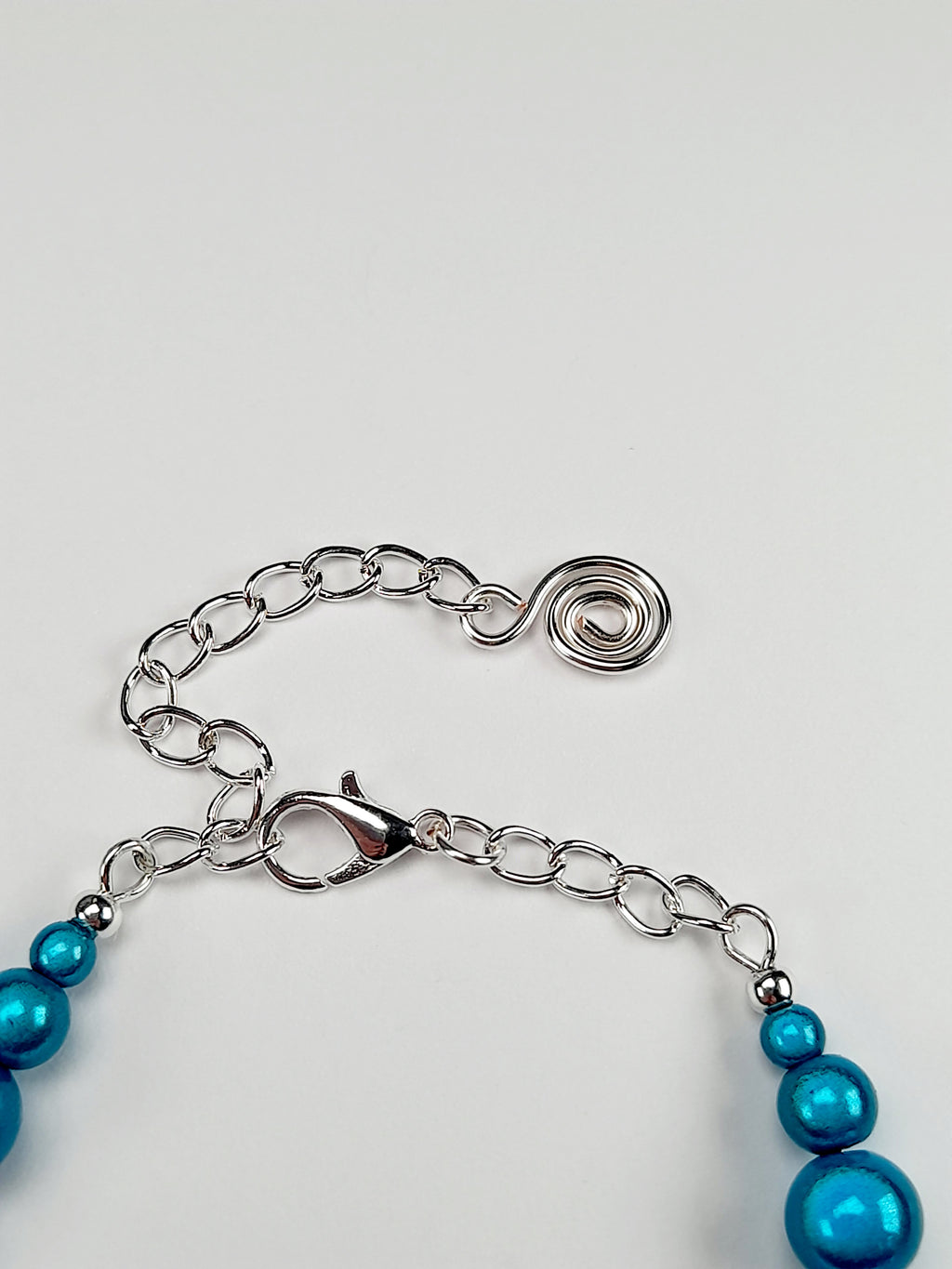 Turquoise Miracle Bead Link Bracelet, Handmade & Adjustable
