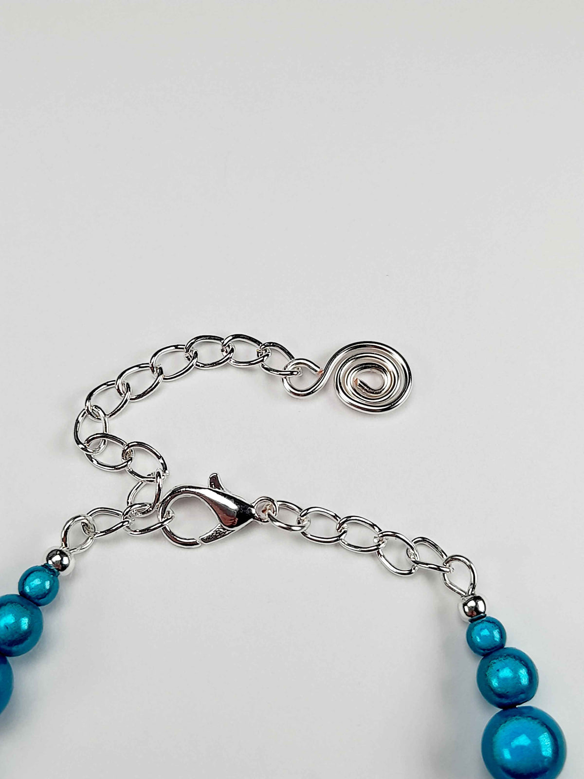 Turquoise Miracle Bead Link Bracelet, Handmade & Adjustable