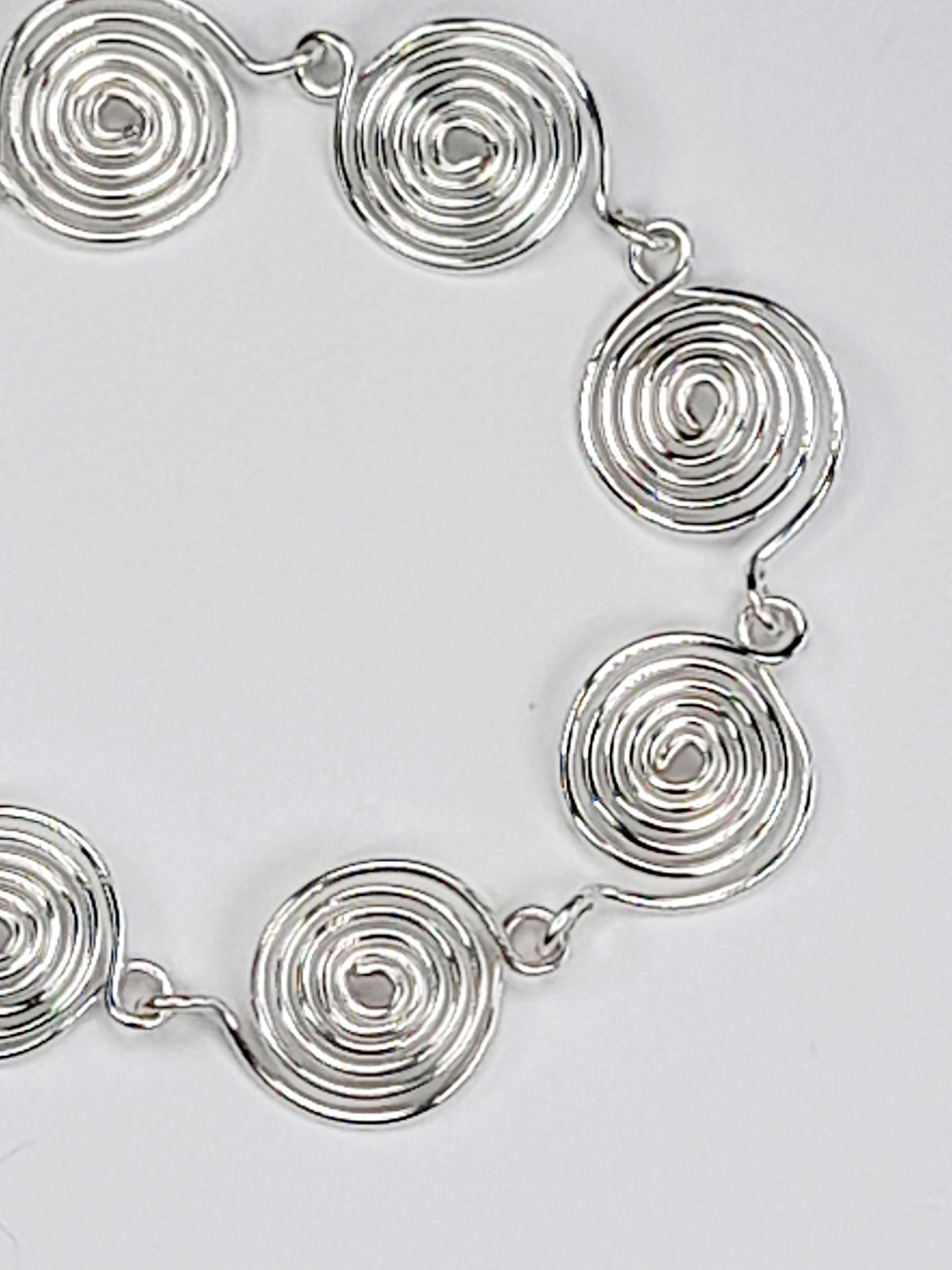 Super Swirly Silver Spiral Bracelet