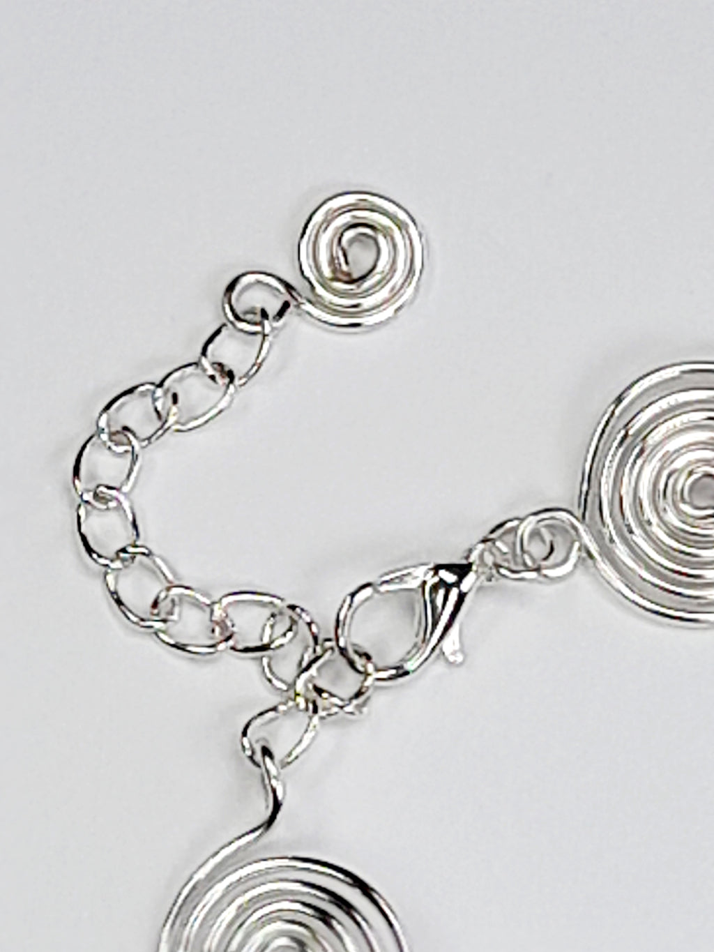 Super Swirly Silver Spiral Bracelet