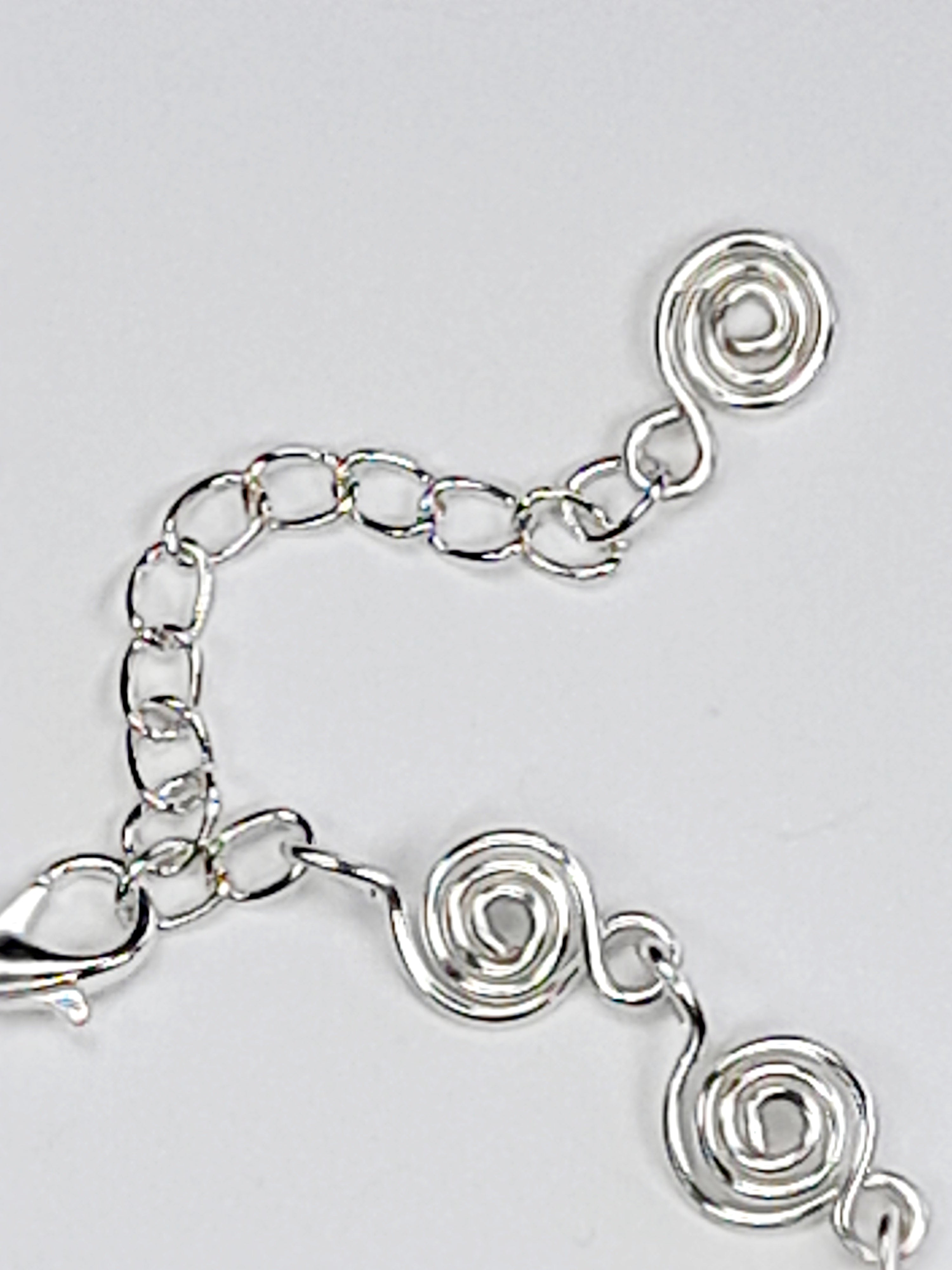 Dainty Super Swirly Silver Spiral Bracelet