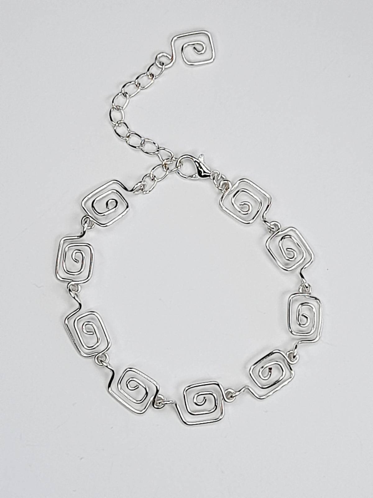 Complete 3-Piece Handcrafted Dainty Square Spiral Jewellery Set