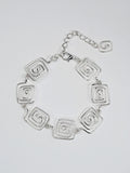 Super Swirly Silver Square Spiral Bracelet